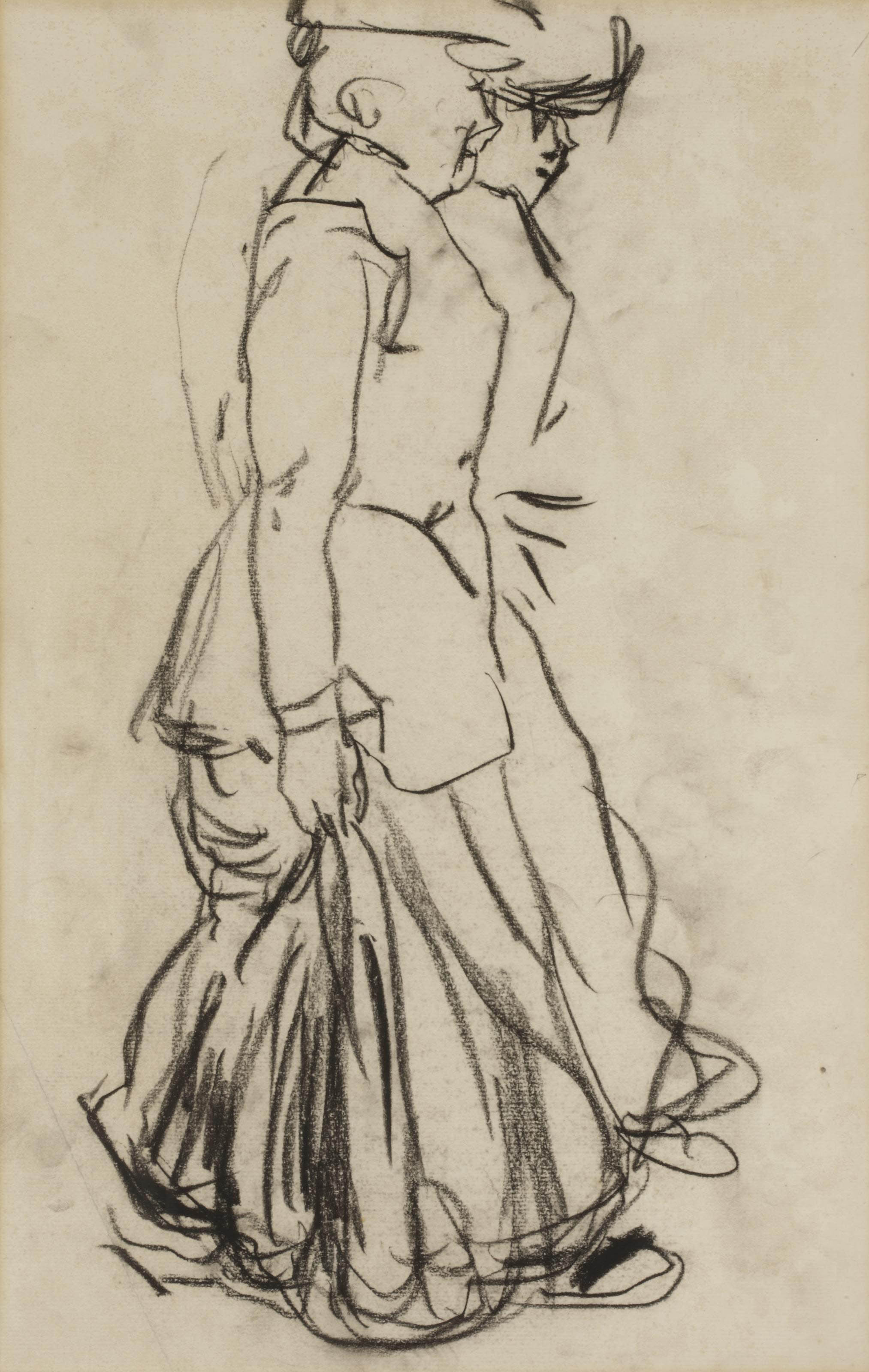 Isaac Israels — Две элегантные женщины на прогулке (слева направо); Изучение женской фигуры (справа налево)