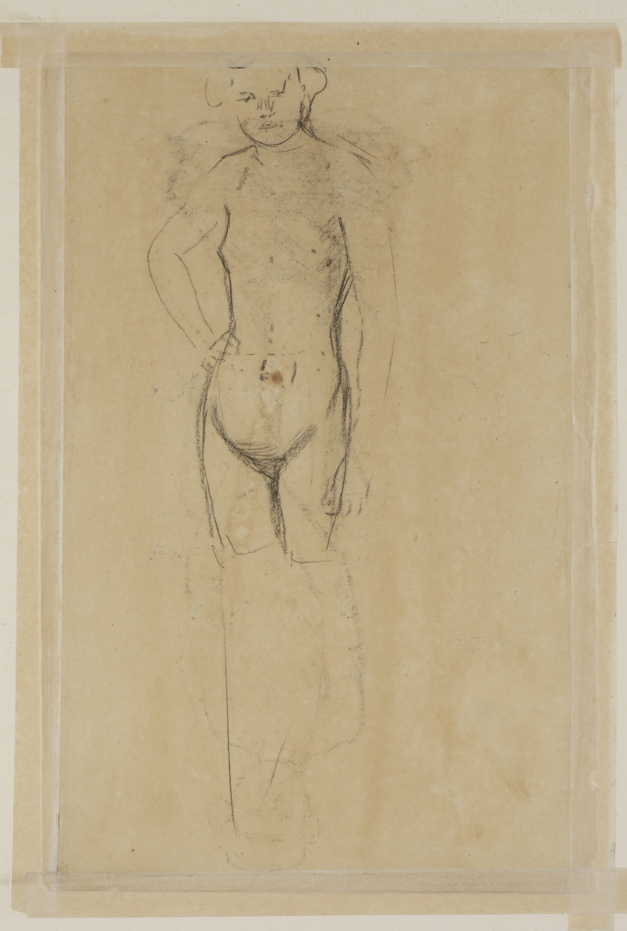 Isaac Israels — Дама в шляпе (слева направо); этюд обнаженной женщины (справа налево), изображение 2