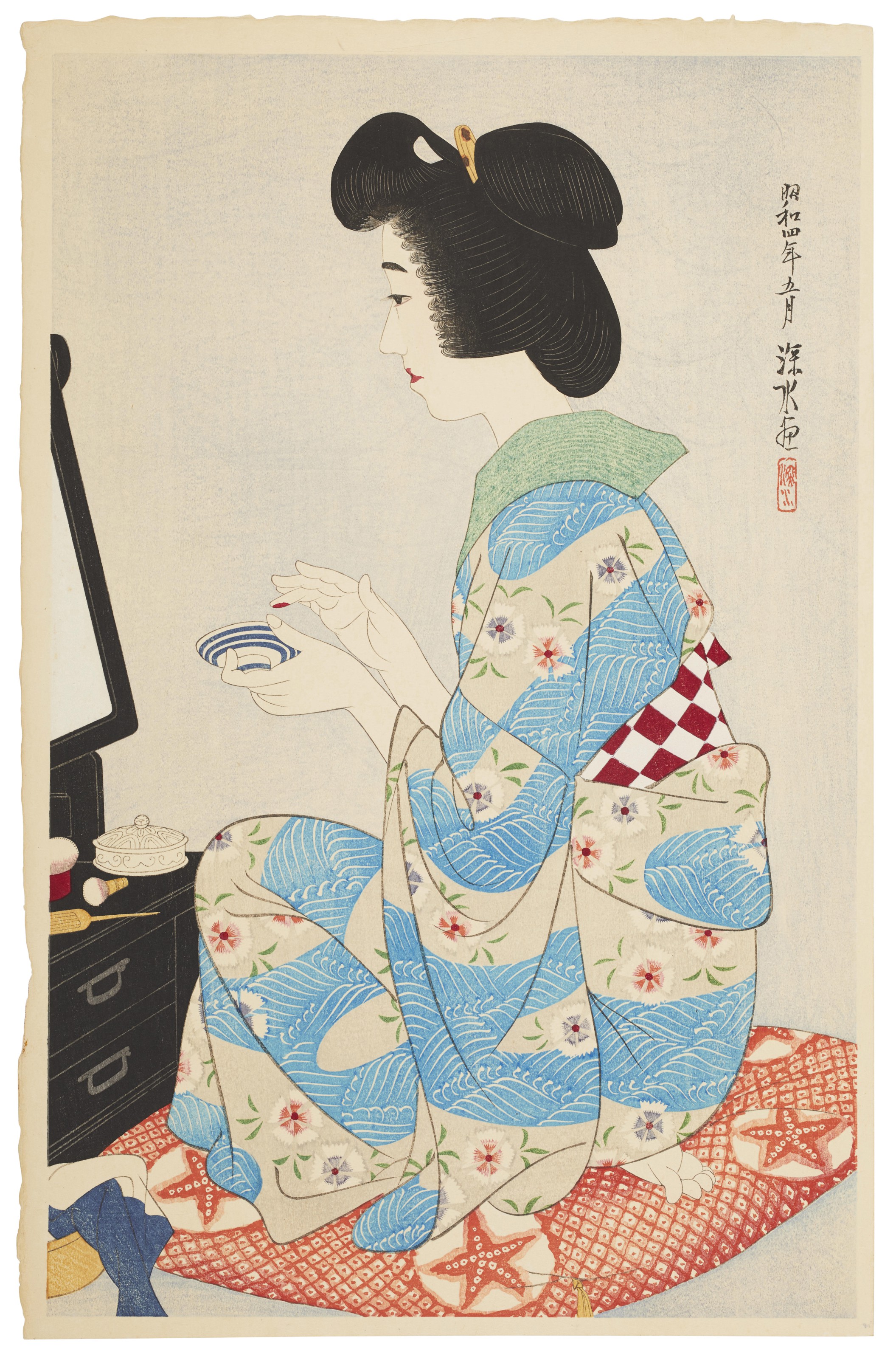 Ito Shinsui — Кучибени ( румяна )