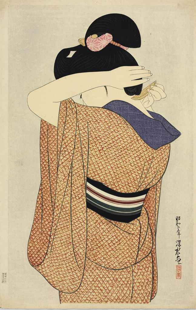Ito Shinsui — Нагаджубан (Длинное нижнее белье), 1927