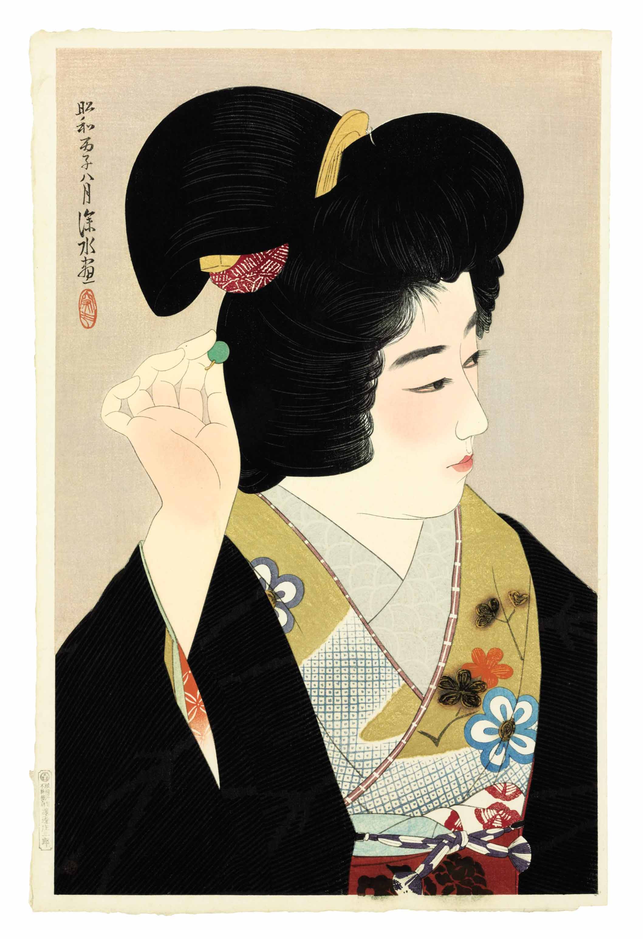 Ito Shinsui — Хитоми ("Зрачок глаза") из сериала "Гендай биджинсу дай нишу" ("Вторая серия современных красавиц"), 1936.8