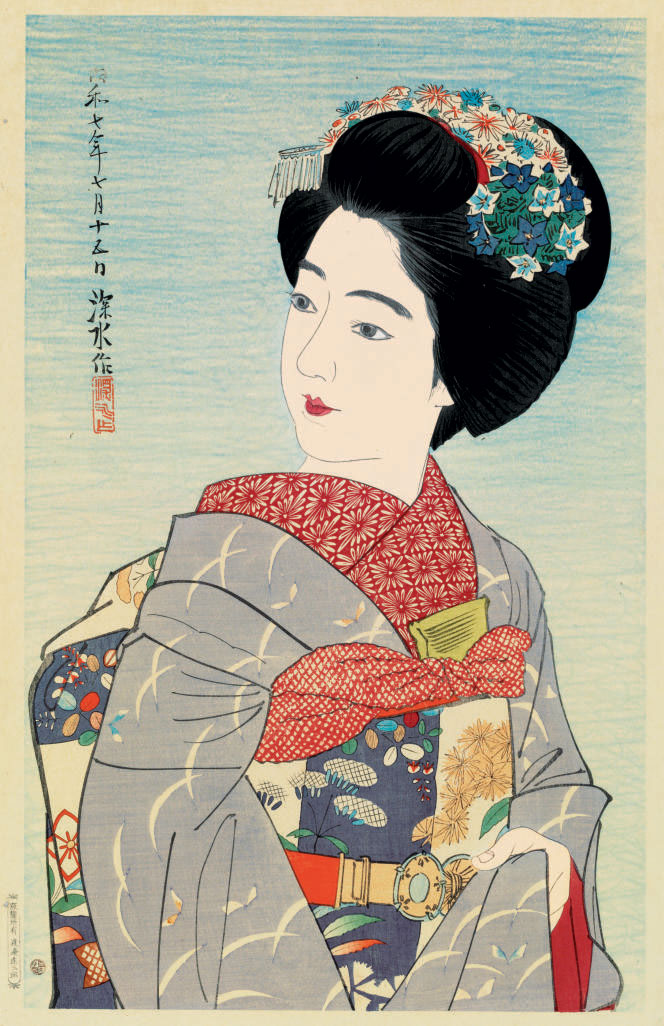 Ito Shinsui — Майко (ученица гейши) из сериала "Гендай биджинсу дай нишу" (Вторая серия "Современных красавиц"), 1932.7.15