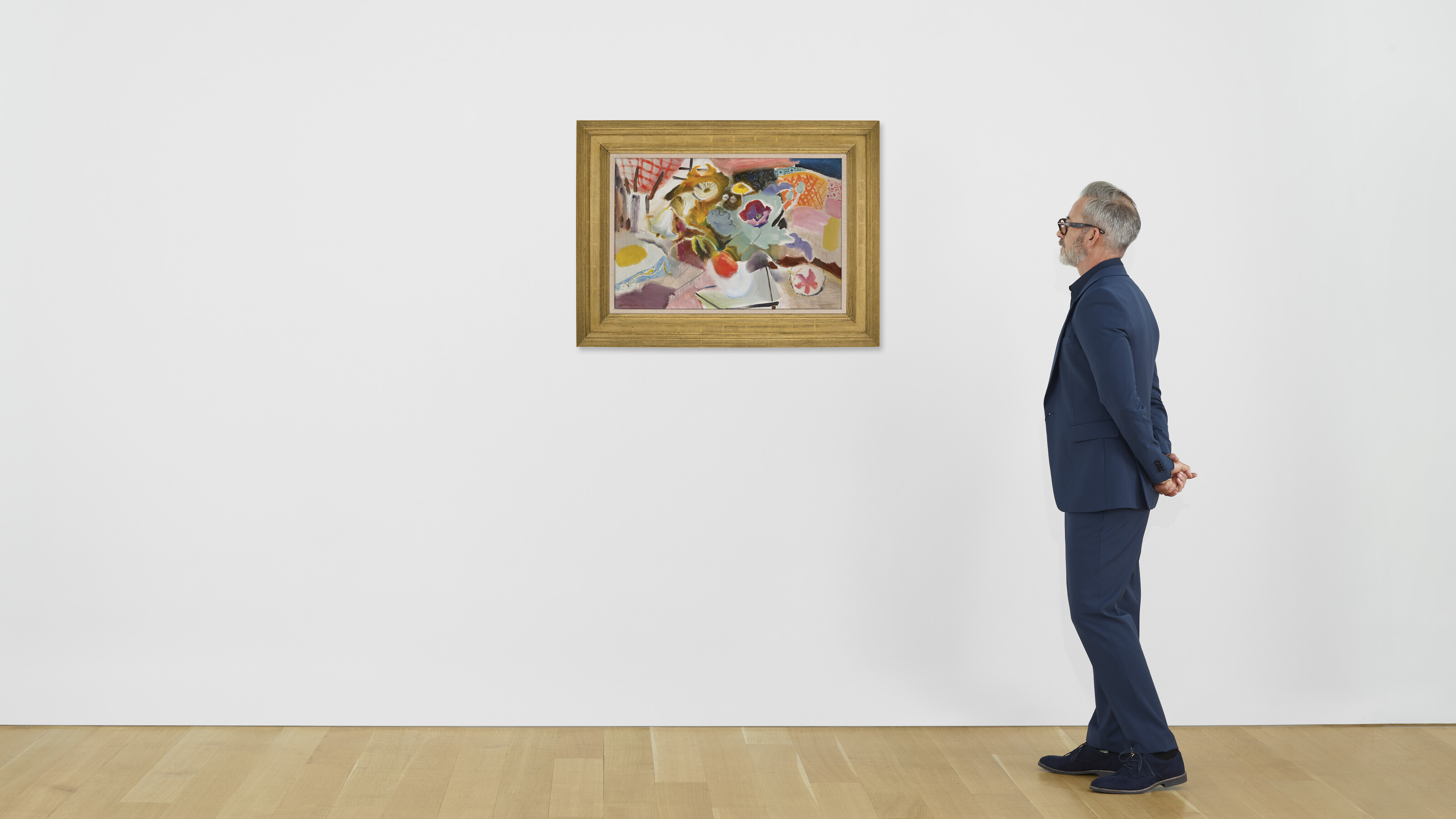 Ivon Hitchens — Цветы в белой вазе, изображение 4