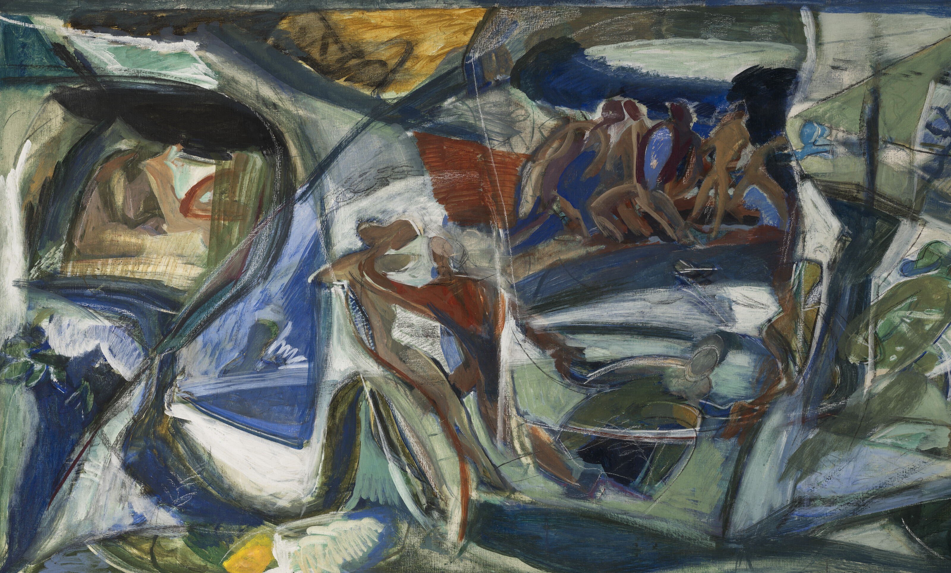 Ivon Hitchens — Первая версия фрески для дома Сесила Шарпа, изображение 2