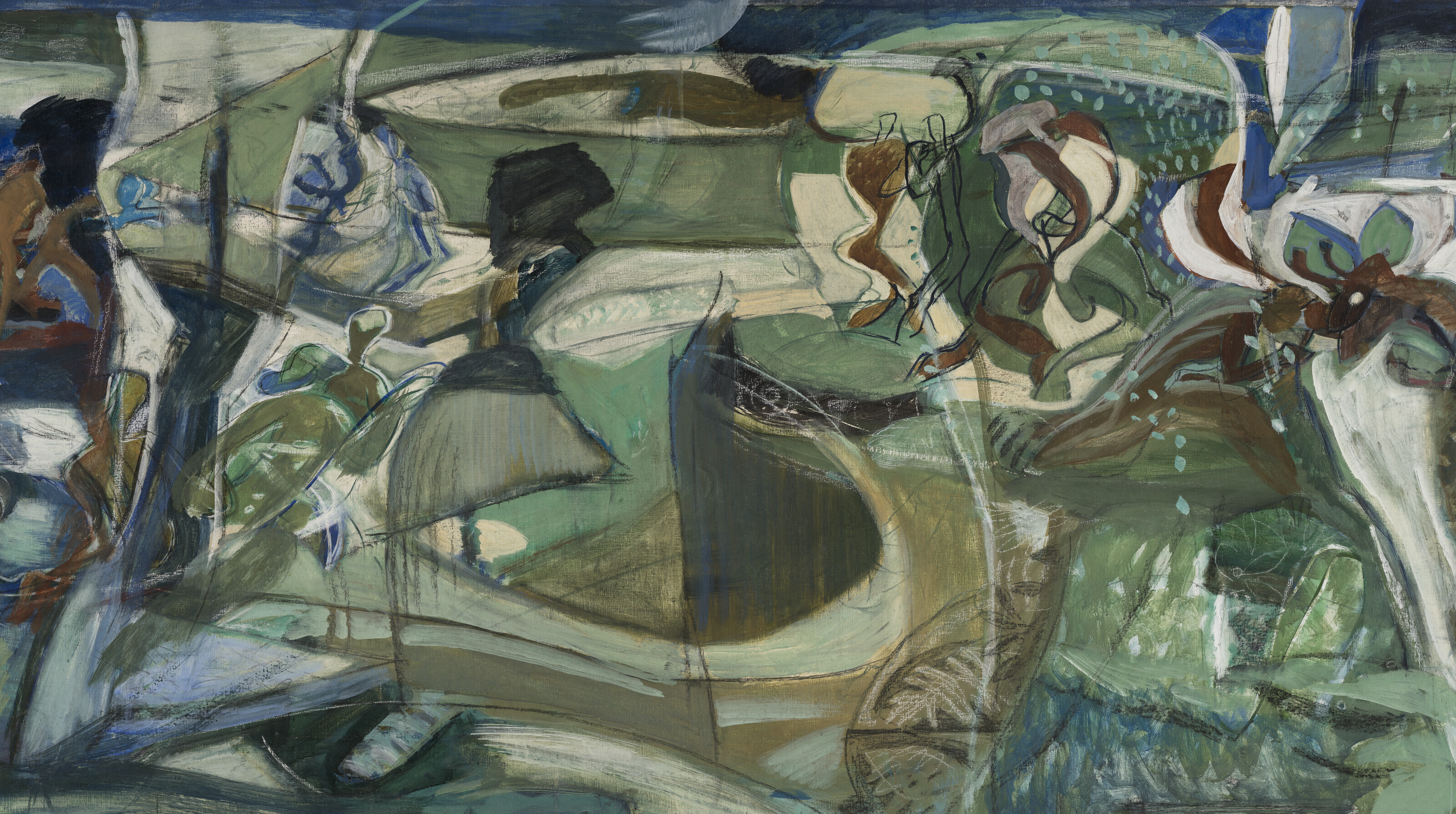 Ivon Hitchens — Первая версия фрески для дома Сесила Шарпа, изображение 3