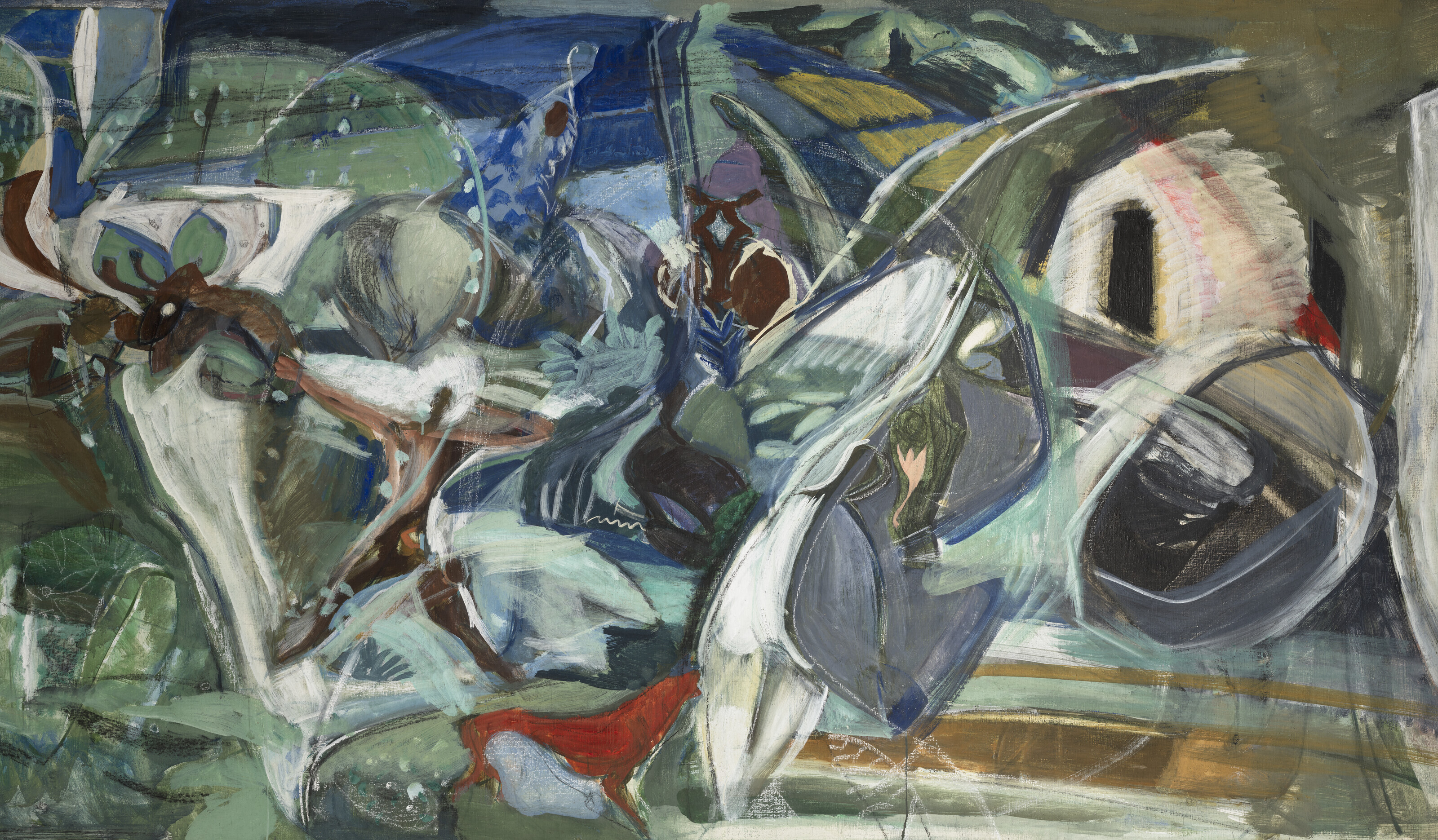 Ivon Hitchens — Первая версия фрески для дома Сесила Шарпа, изображение 4