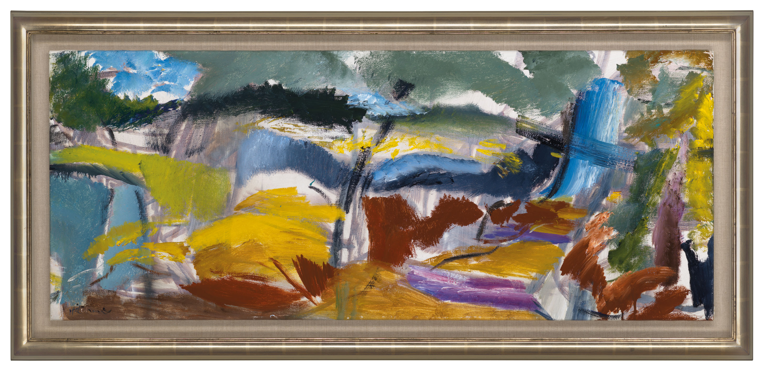 Ivon Hitchens — Туманная лиственничная роща, осень, изображение 2
