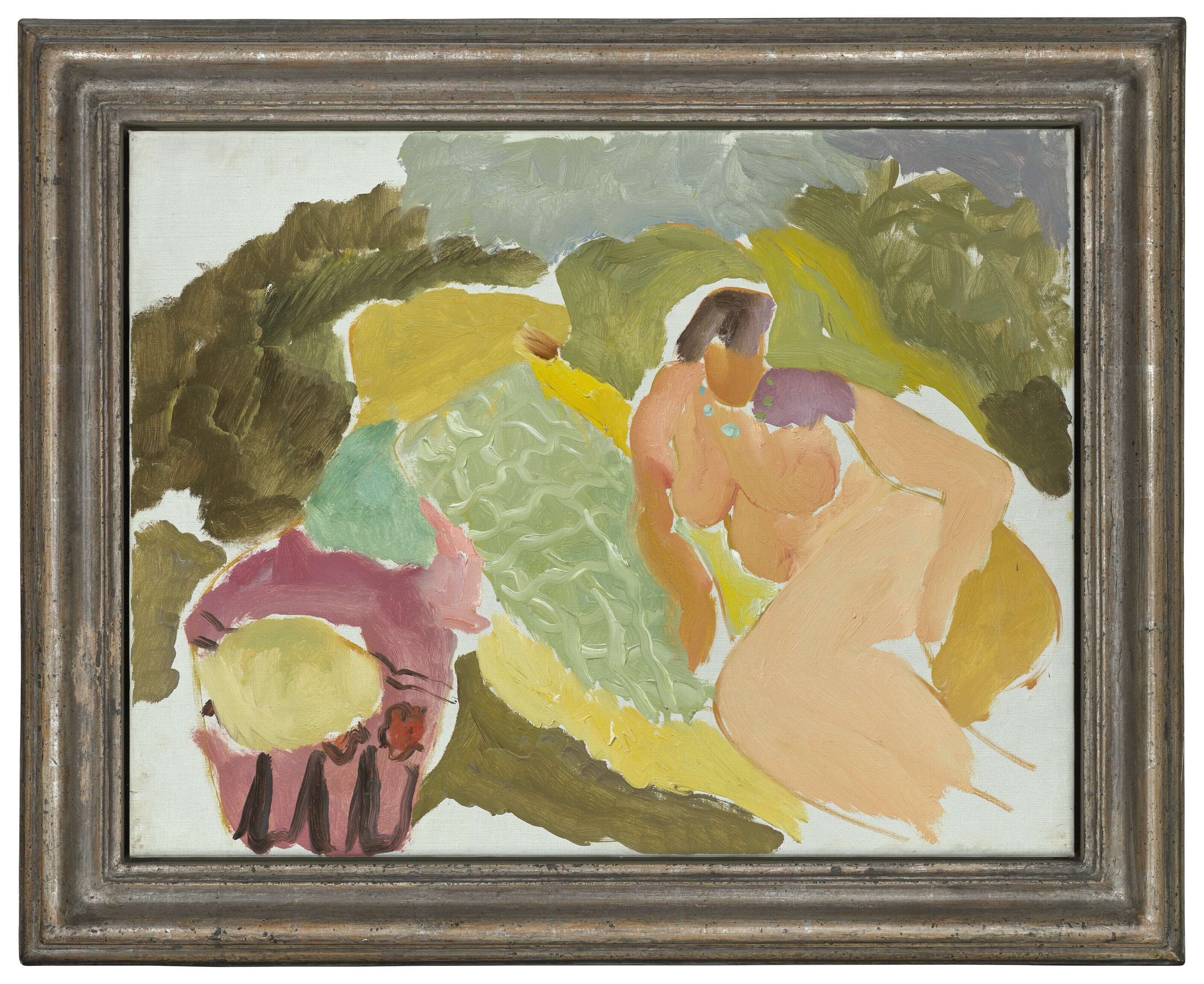 Ivon Hitchens — Обнаженная на зеленом ковре, изображение 2