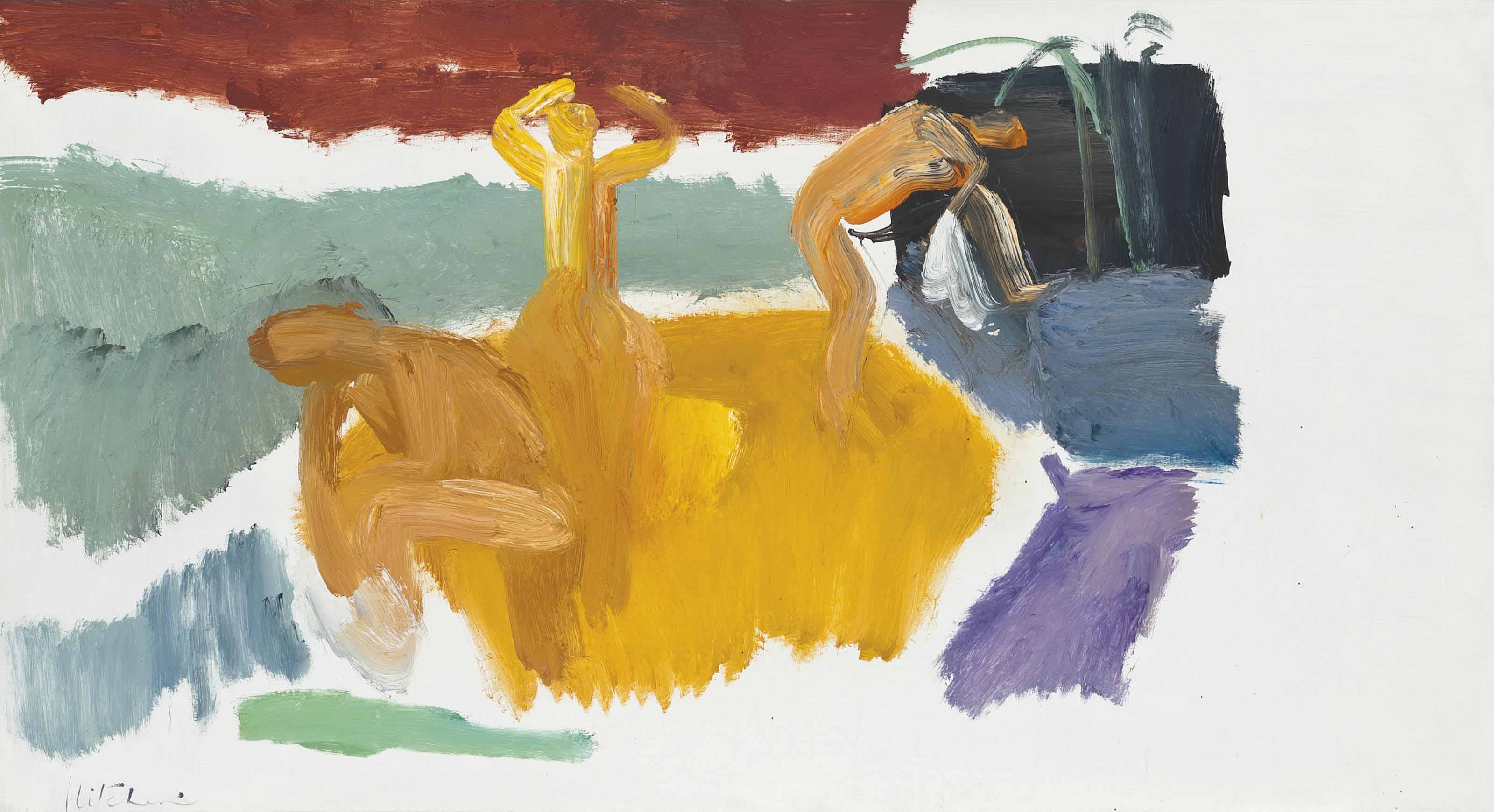 Ivon Hitchens — Три фигурки, высыхающие после купания