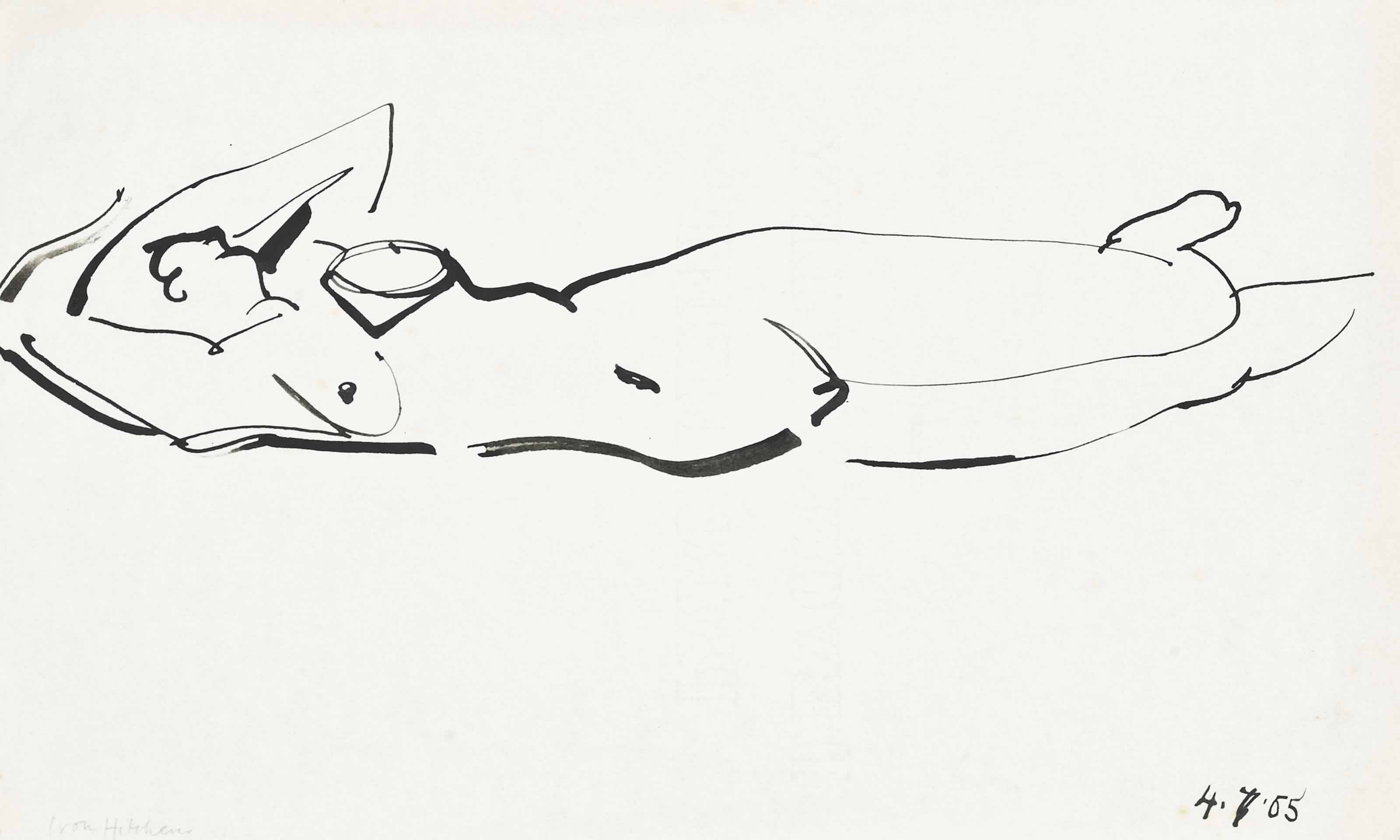 Ivon Hitchens — Обнаженная женщина в положении лежа: два исследования (одно иллюстрированное)