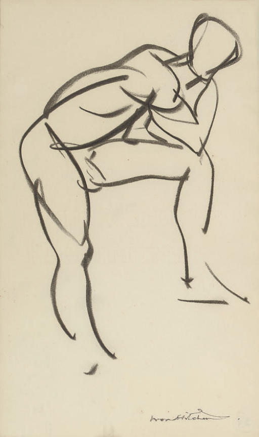 Ivon Hitchens — Мужчина, упершийся локтем в колено