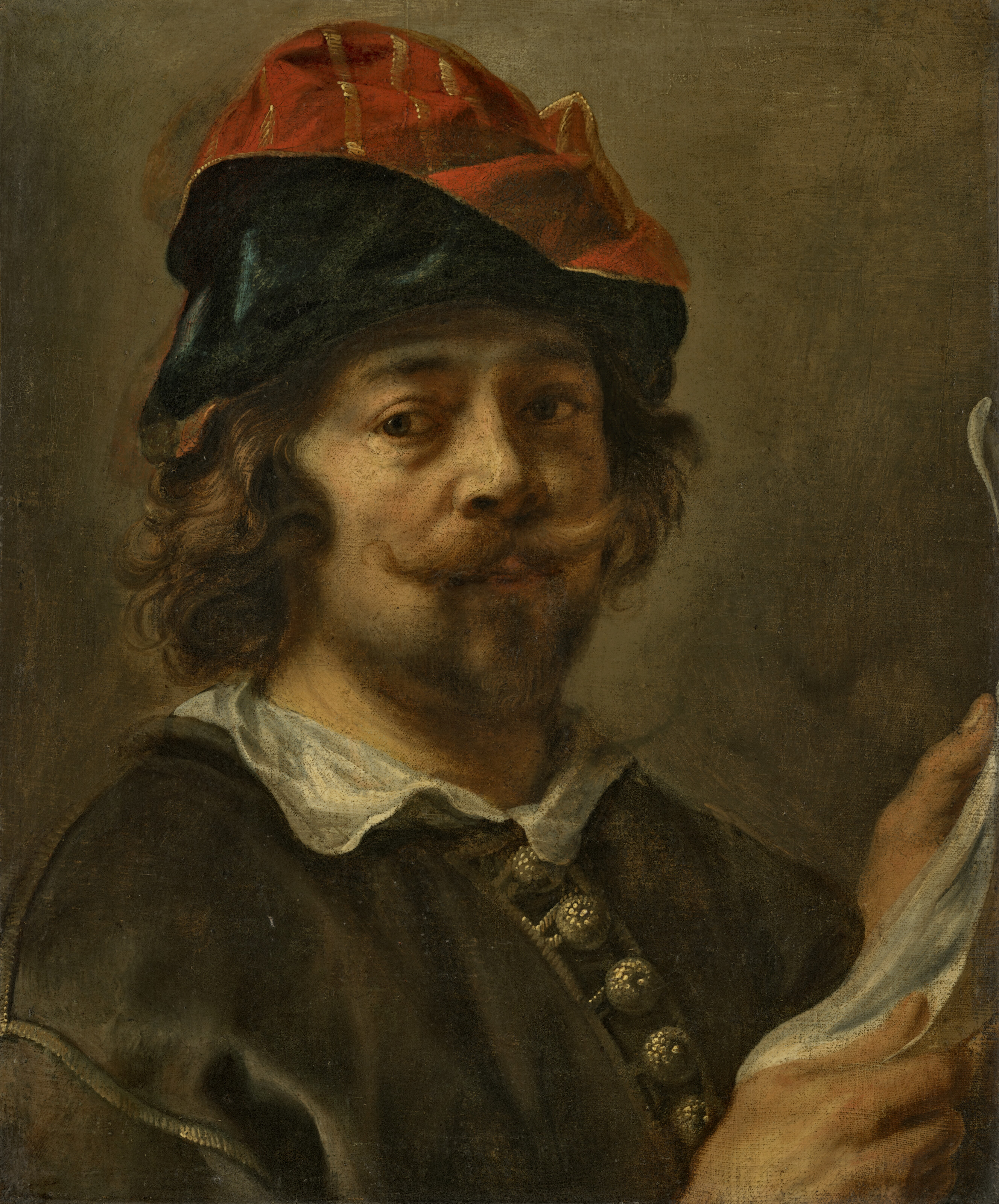 Jacob Jordaens — Портрет художника, во весь рост, в кепке