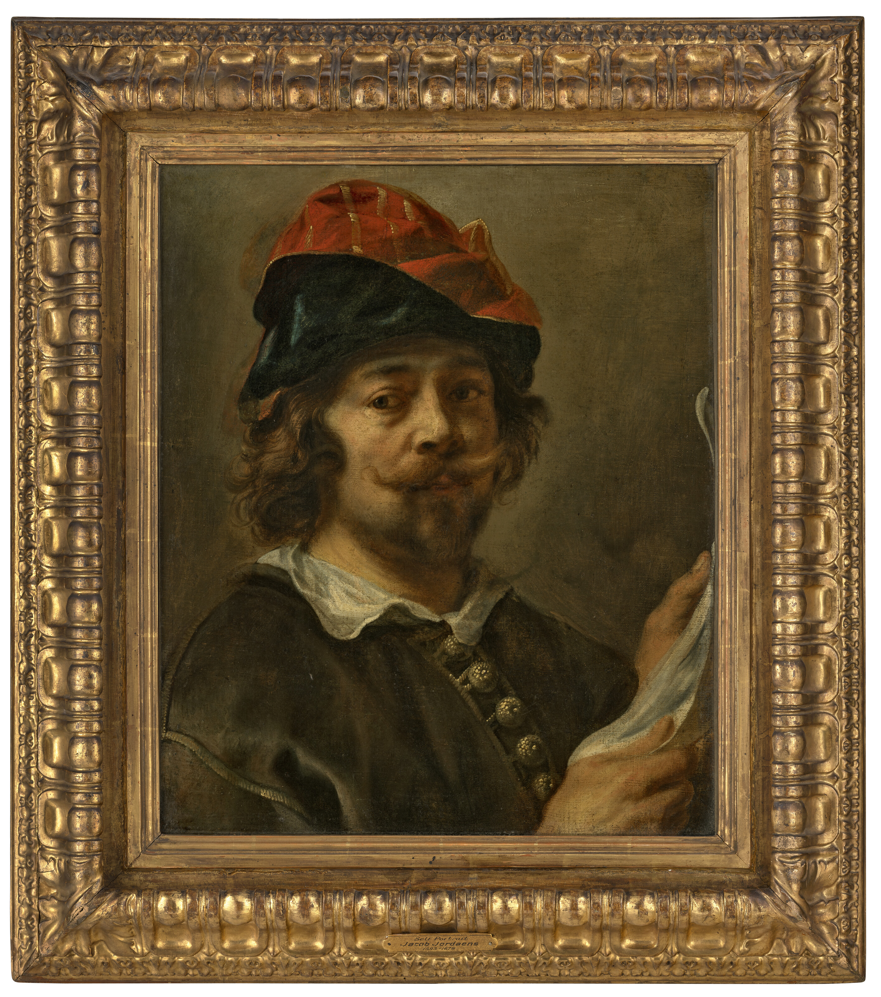 Jacob Jordaens — Портрет художника, во весь рост, в кепке, изображение 2