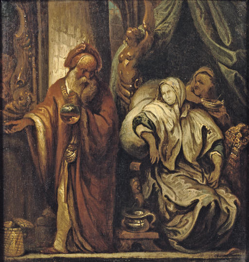 Jacob Jordaens — Интерьер с врачом, посещающим даму