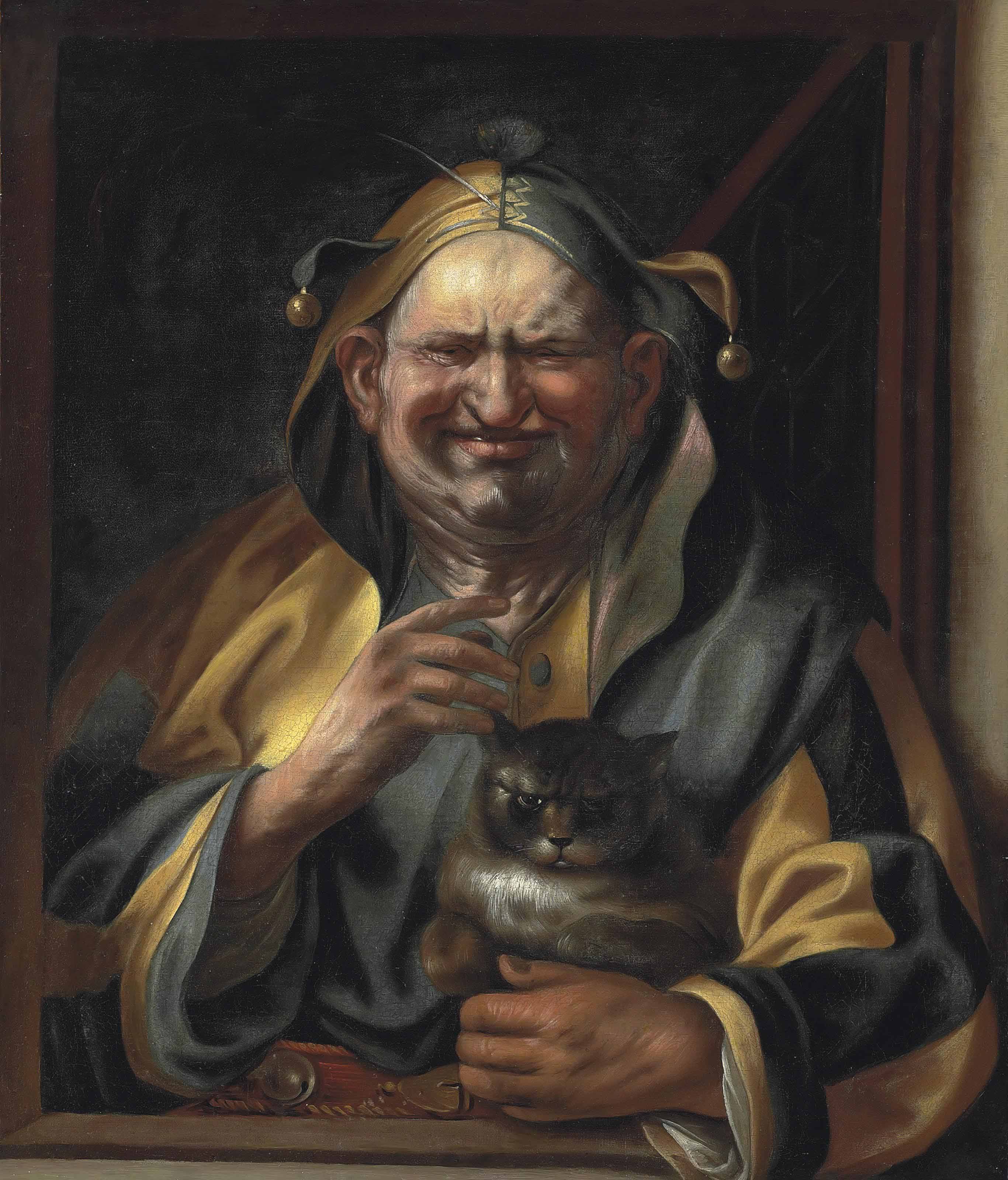Jacob Jordaens — Шут с котом