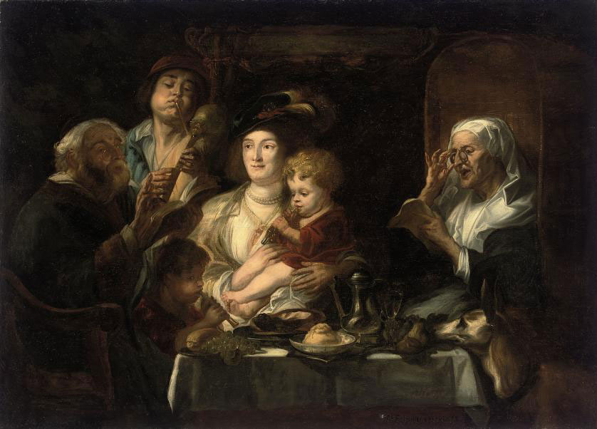 Jacob Jordaens — Как пели старики, так и молодые играли на свирели