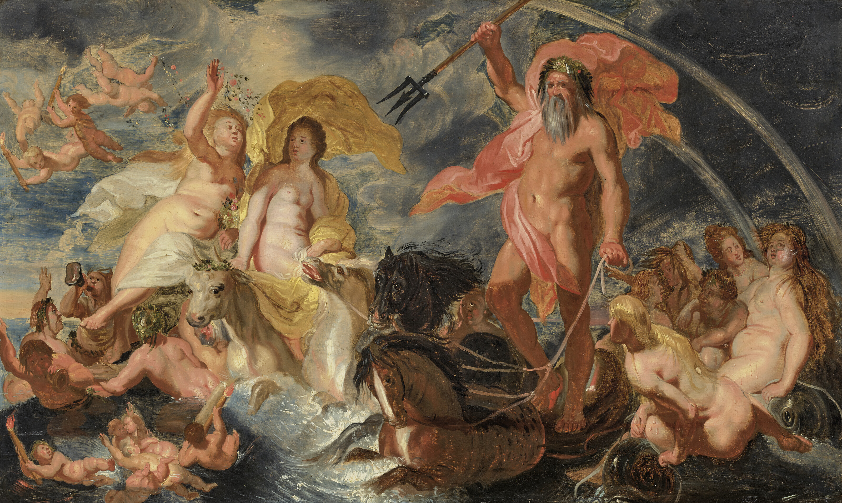 Jacob Jordaens — Похищение Европы - набросок