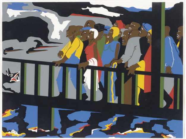 Jacob Lawrence — Столкновение на мосту