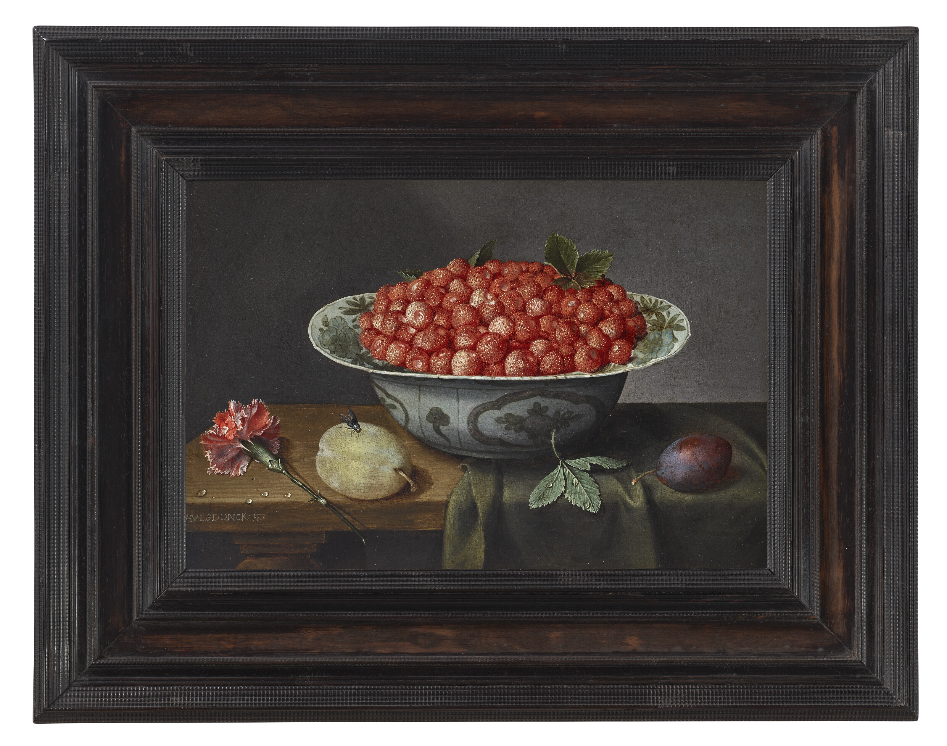 Jacob Van Hulsdonck — Лесная клубника в глиняной посуде Delftware, изображение 2