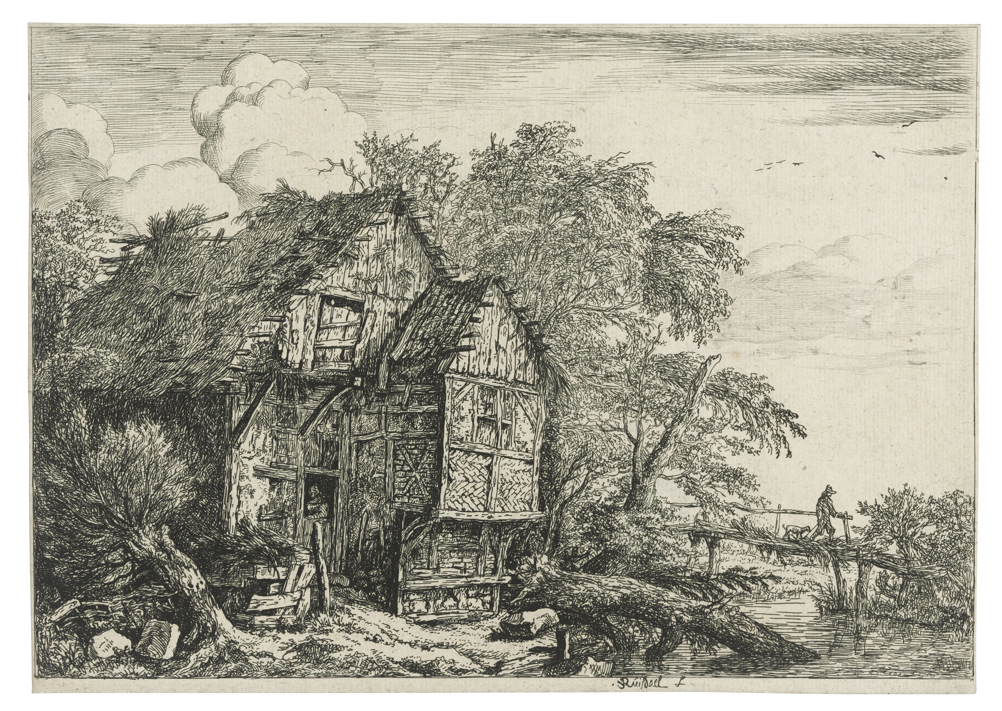 Jacob Van Ruisdael — Группа из трех гравюр, изображение 3