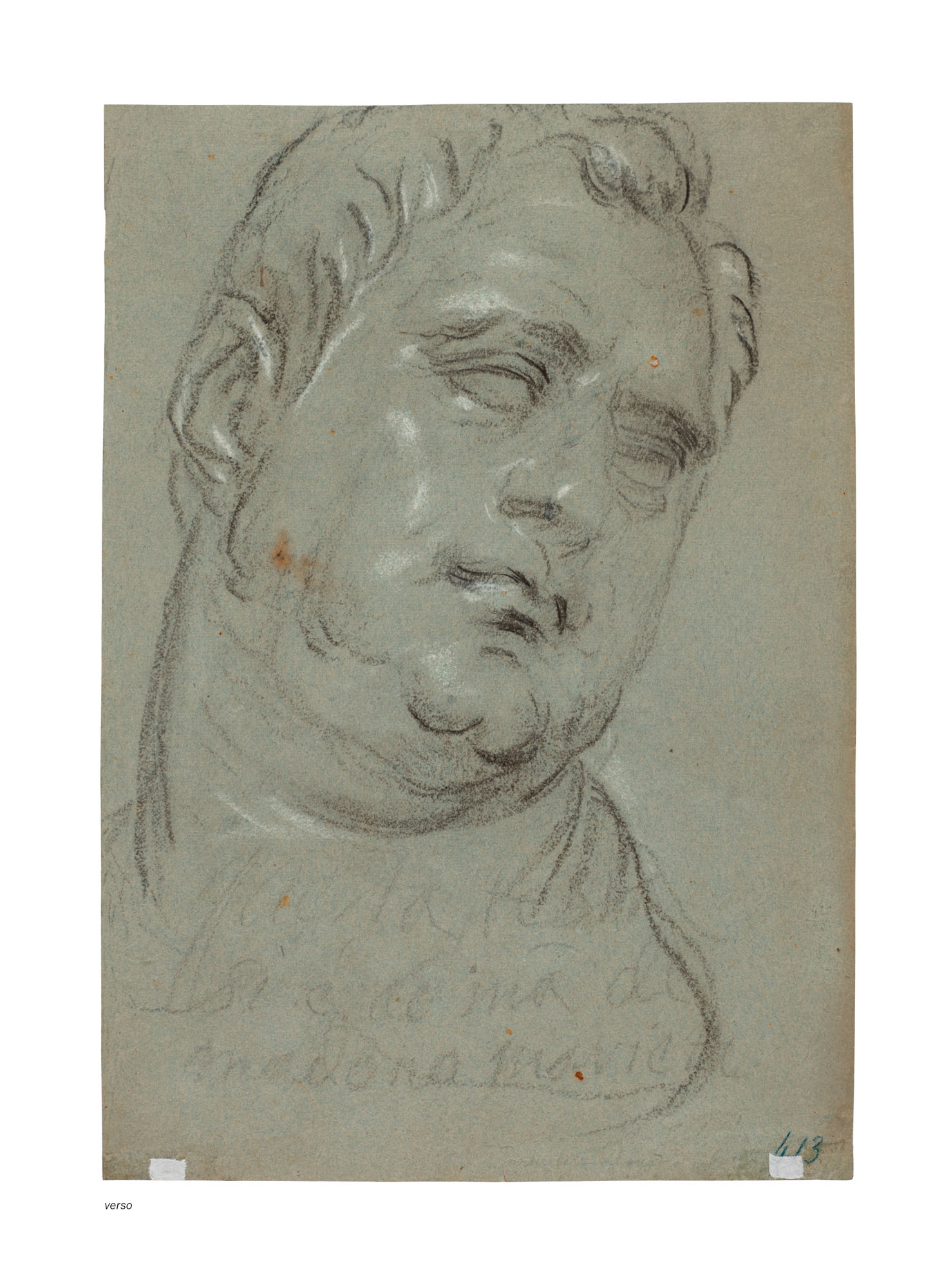 Jacopo Tintoretto — Портрет Жюльена де Медичи, перед Мишелем-Анж (спереди) ; Встреча с человеком, перед античной сценой (сзади), изображение 2