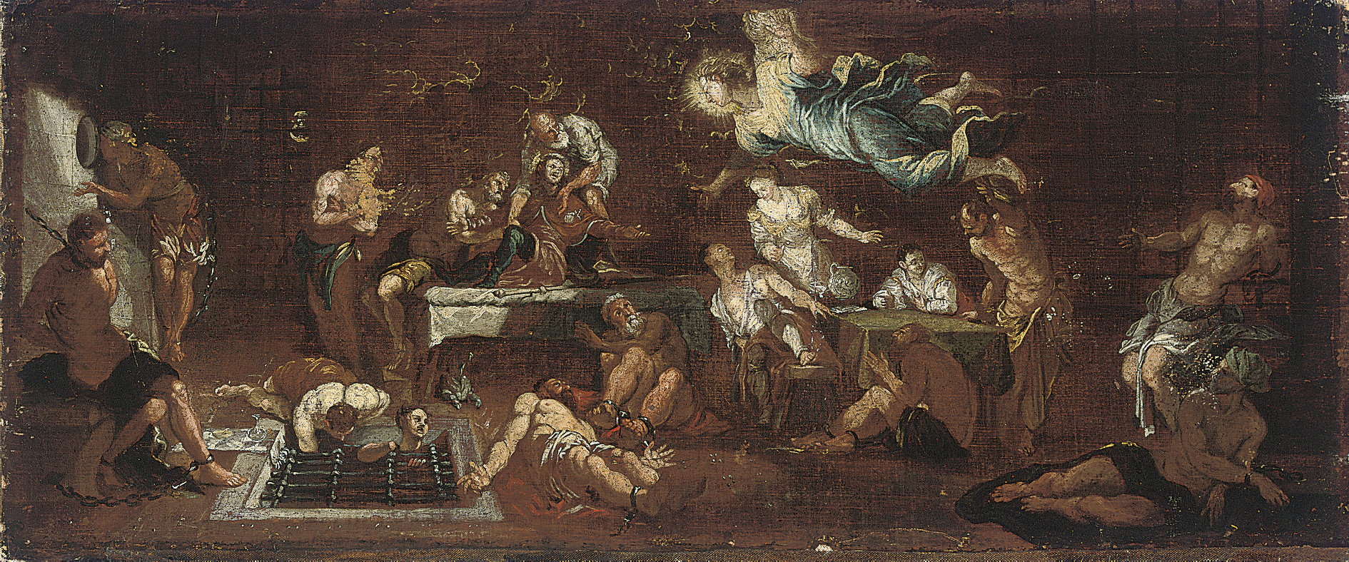 Jacopo Tintoretto — Святого Роха посетил Ангел в тюрьме