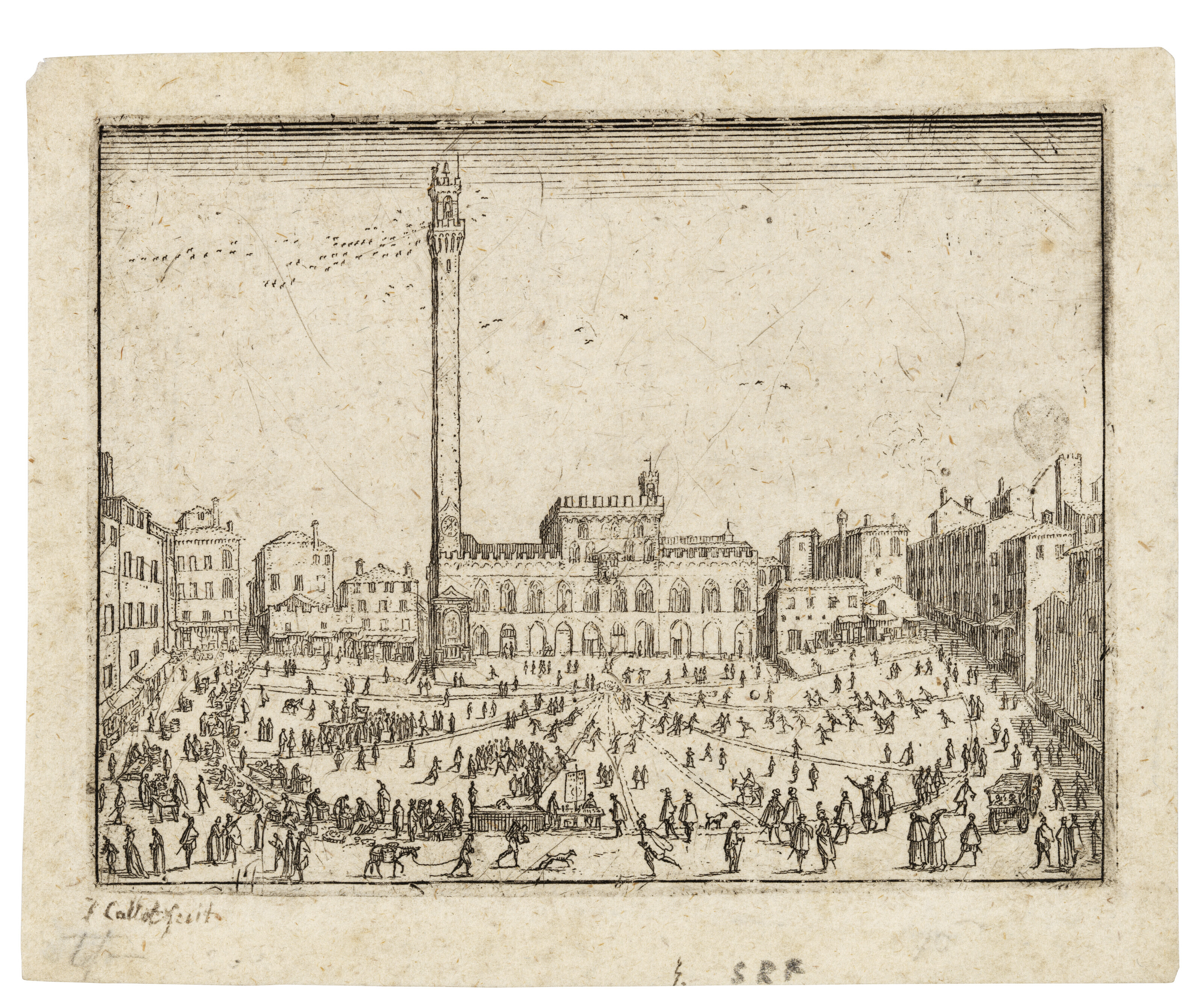Jacques Callot — Маленькая площадь Сиены (Пьяцца дель Кампо, Сиена)