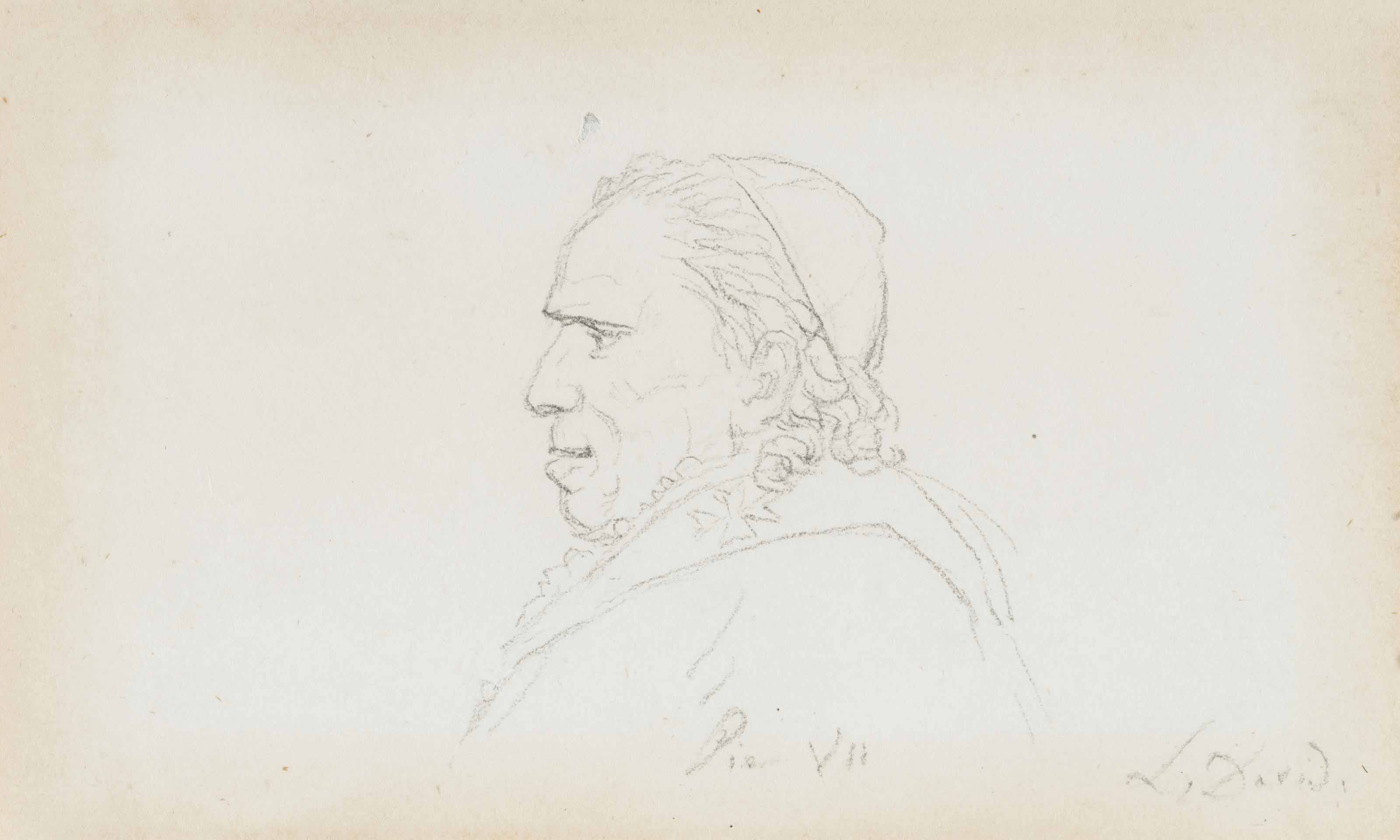 Jacques Louis David — Пирог с папье-маше VII, когда все кончено и в профиль, в стиле гош
