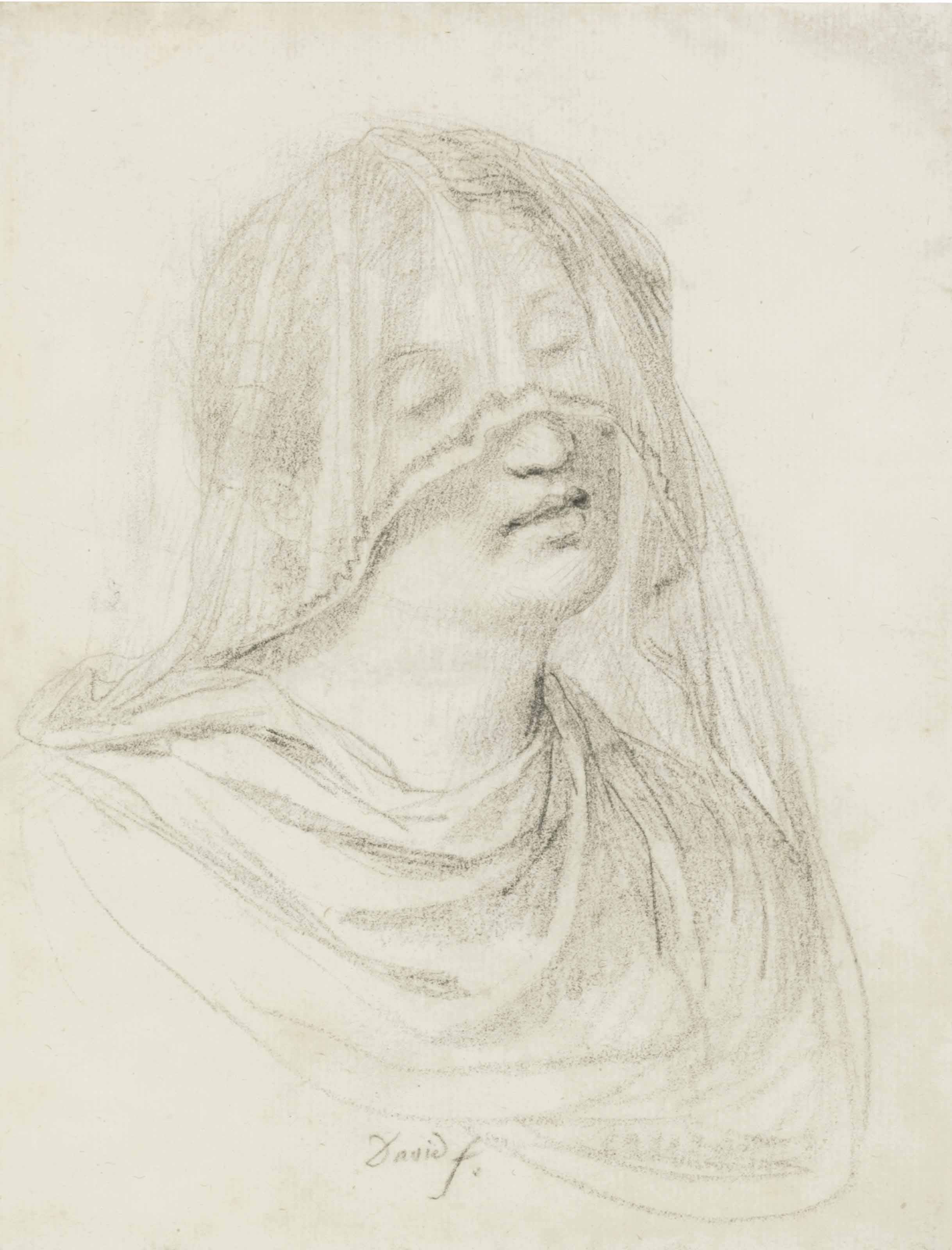 Jacques Louis David — Женщина в вуали, длиной до груди