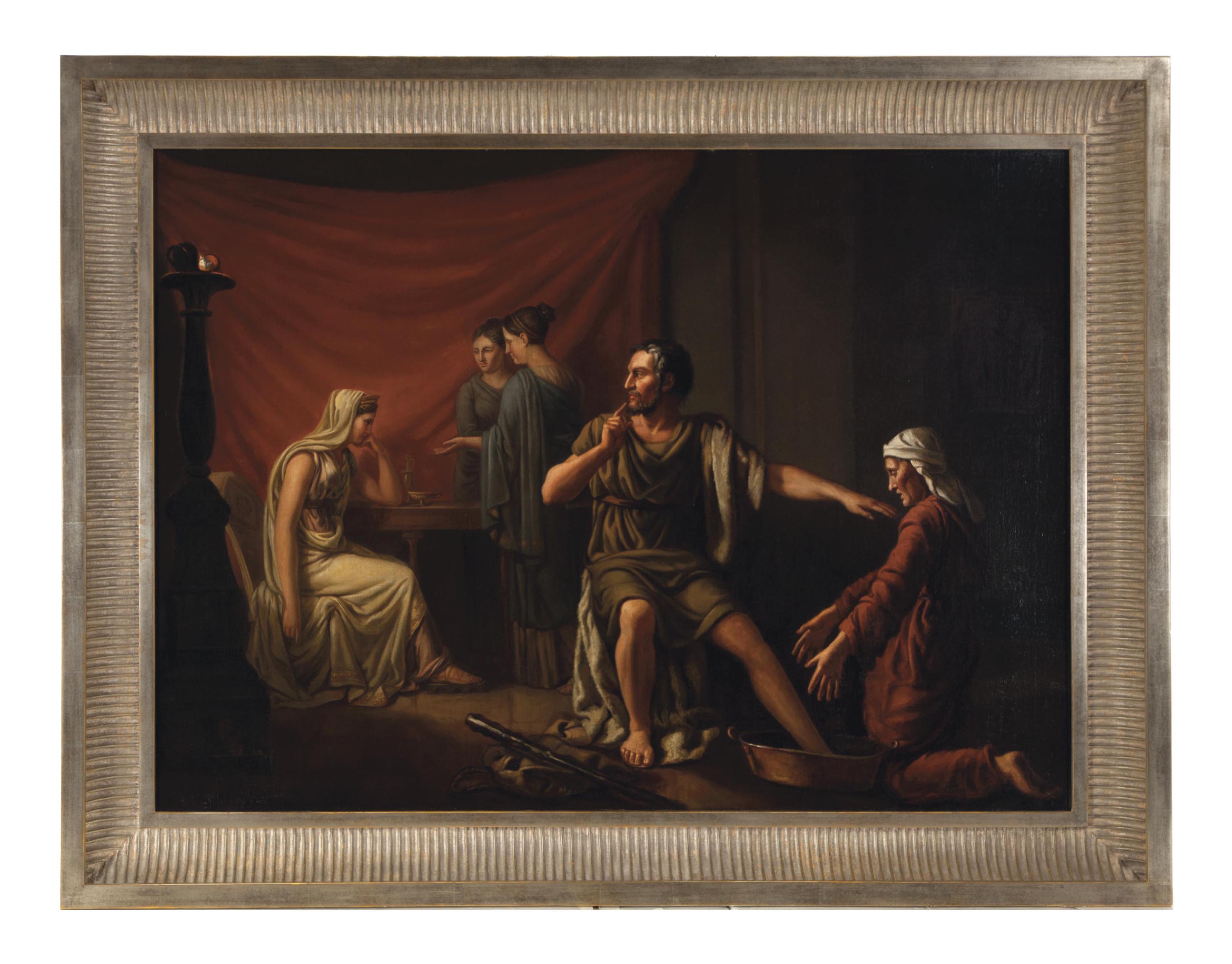 Jacques Louis David — Женщина, моющая ноги римскому императору