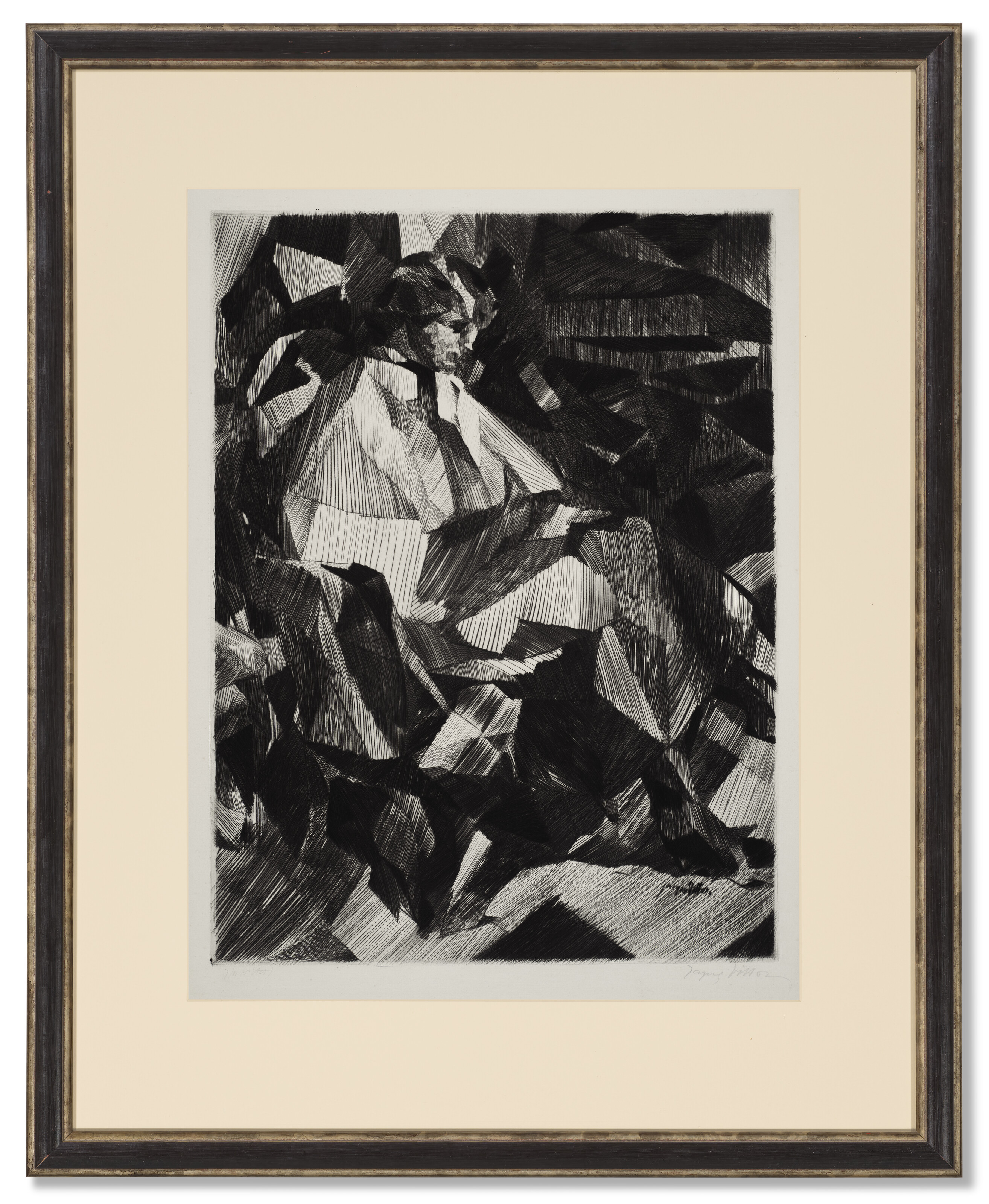 Jacques Villon — Ивонн Д. де профиль, изображение 2