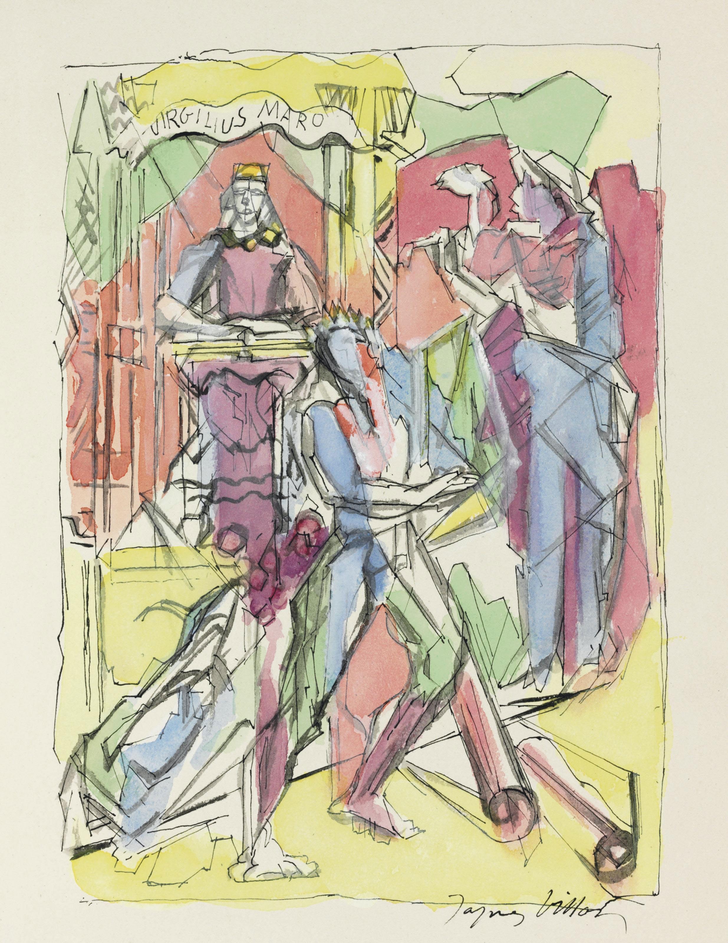 Jacques Villon — Поль Валери, "Книги Вергилия", "Письмена и картинки", Париж, 1953 (Жинесте и Пуйон, E555-557), изображение 3