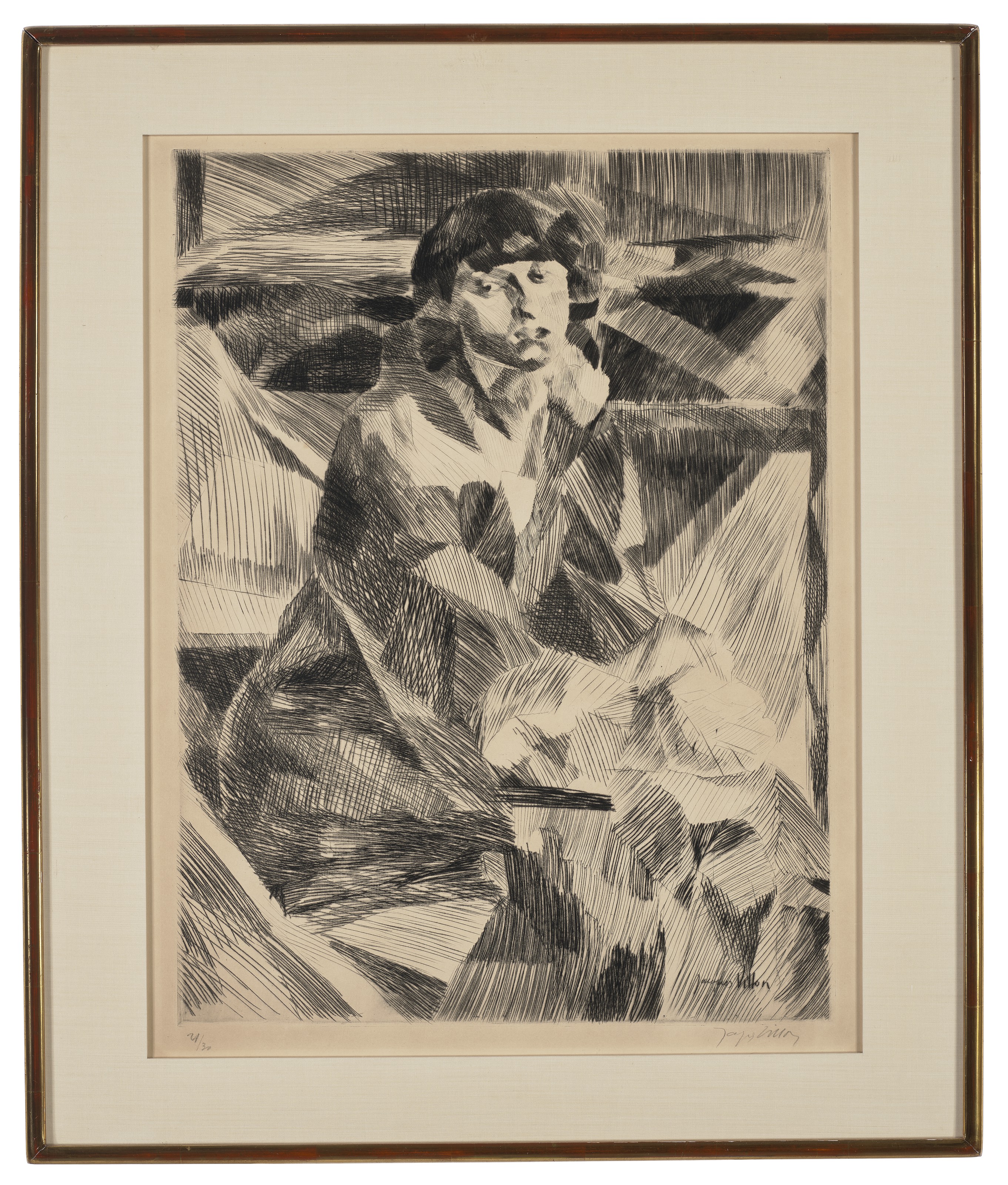 Jacques Villon — Портрет молодой женщины, изображение 2