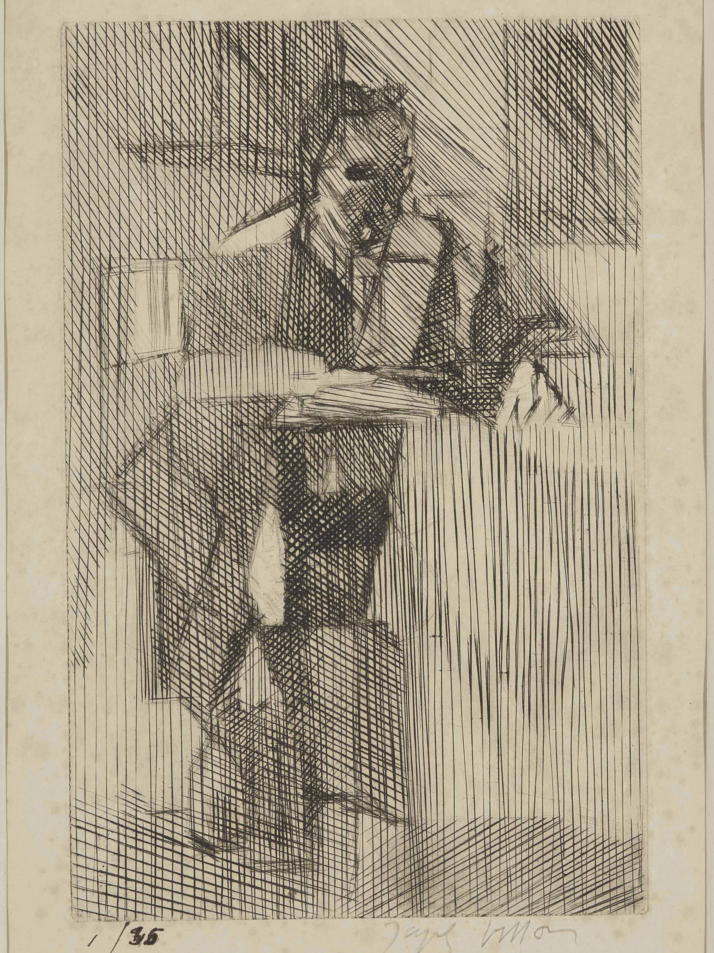 Jacques Villon — Скульптуры (Жинесте и Пуйон, E.346); Человек у маленького батона (G.P.E.453)