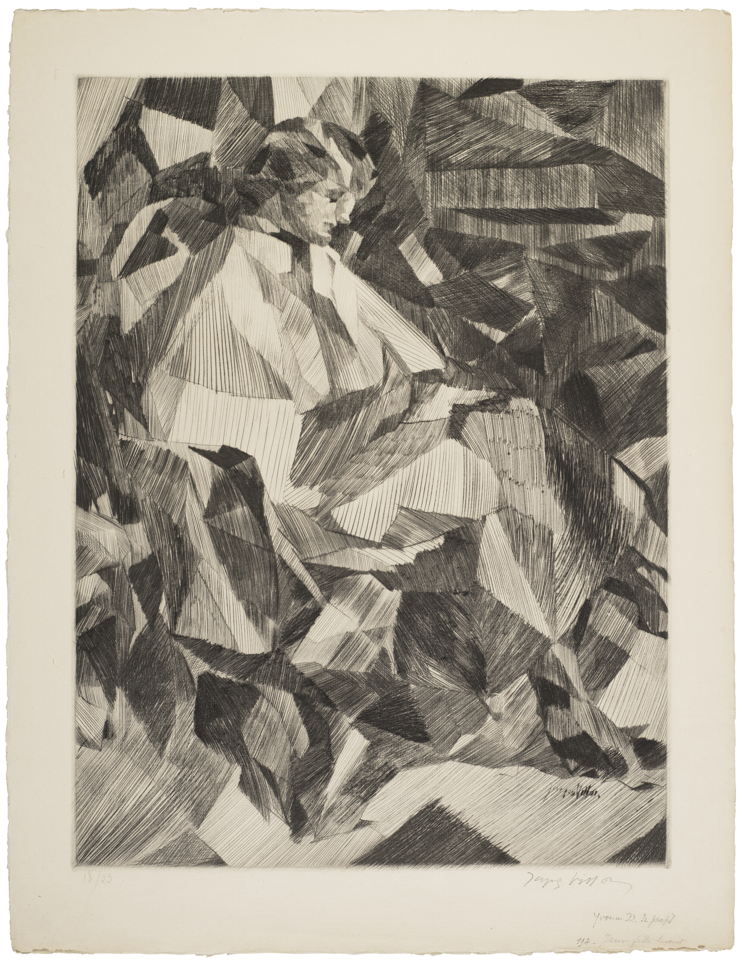 Jacques Villon — Ивонн Д. де профиль