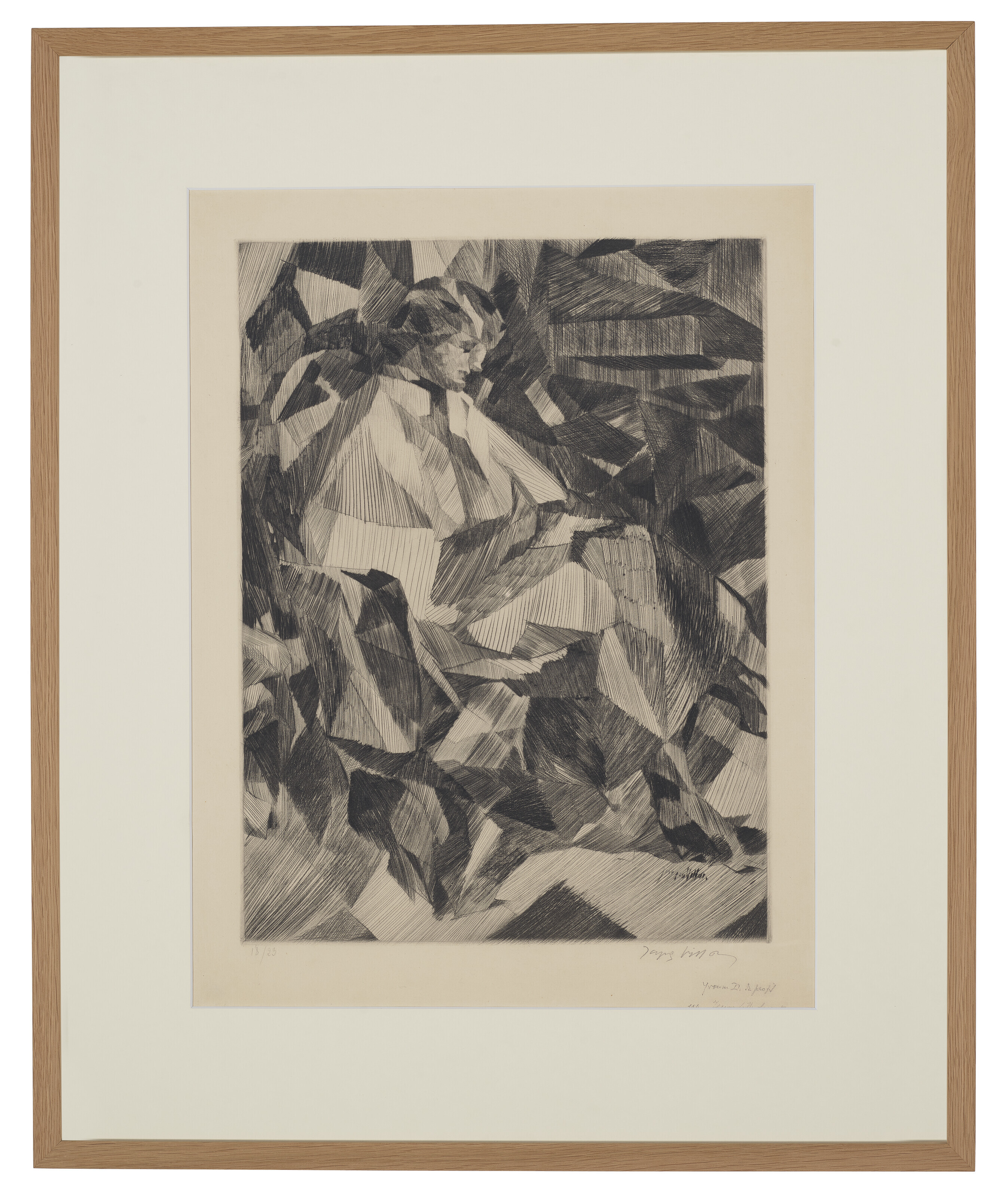 Jacques Villon — Ивонн Д. де профиль, изображение 2