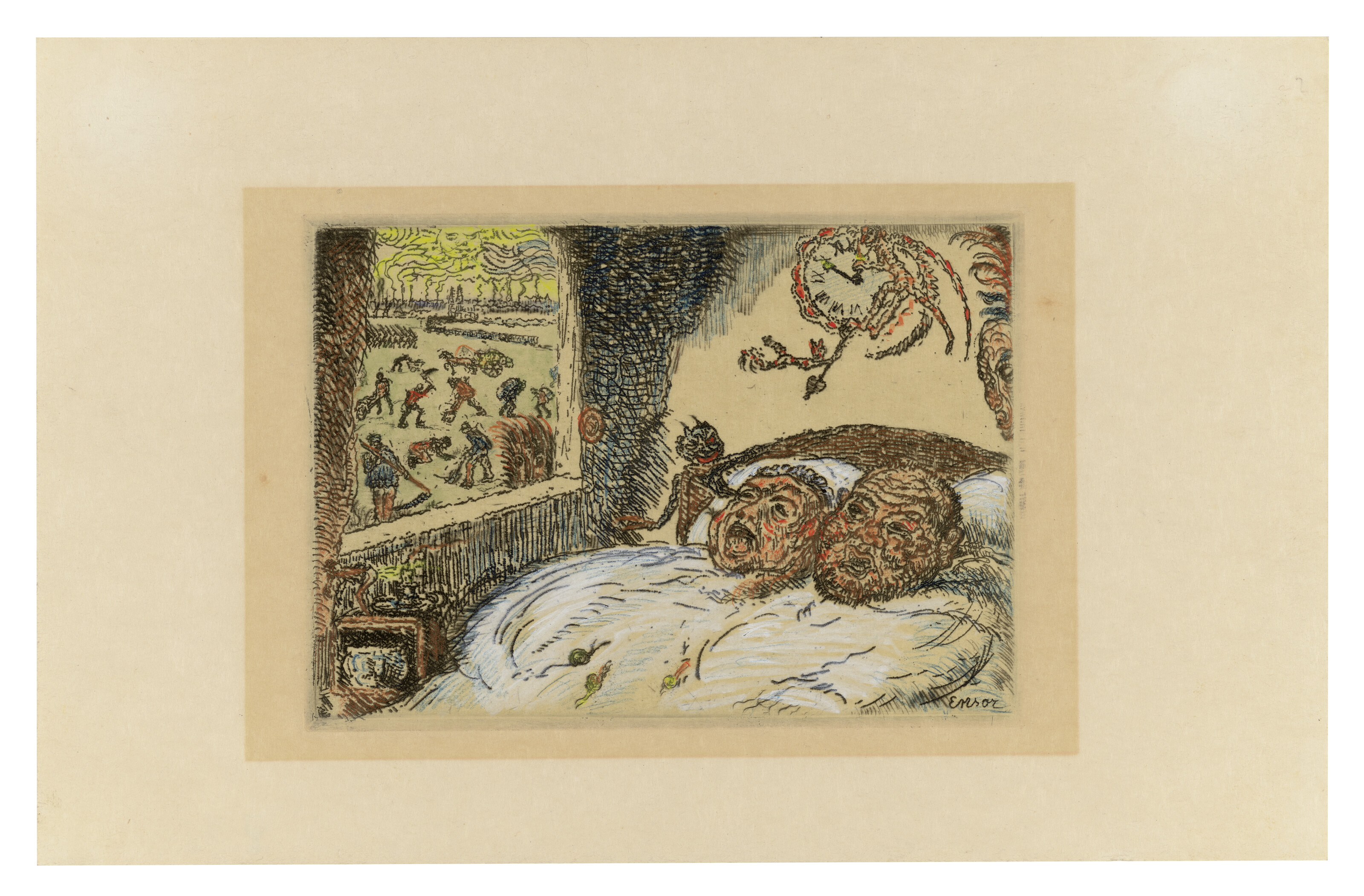 James Ensor — Капитанские пещеры ("Смертные грехи"), изображение 4