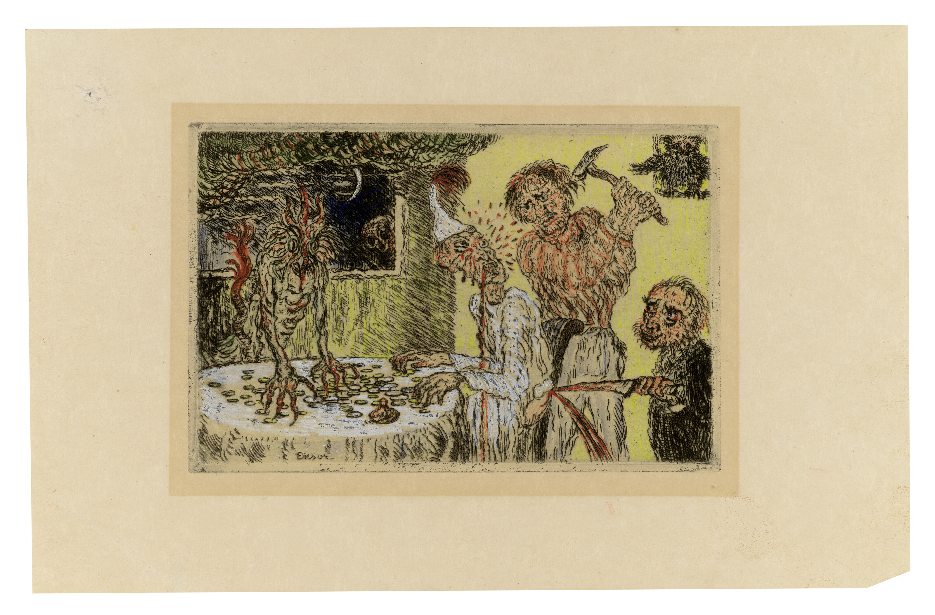James Ensor — Капитанские пещеры ("Смертные грехи"), изображение 6