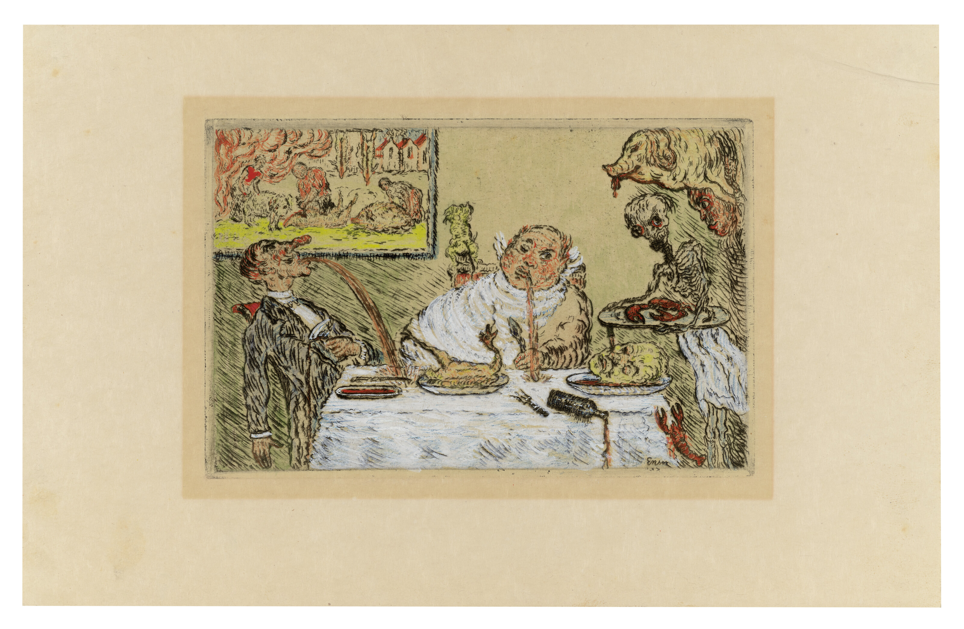 James Ensor — Капитанские пещеры ("Смертные грехи"), изображение 7