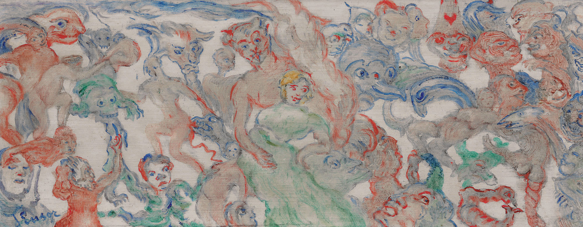 James Ensor — Чудовищные декорации для вечеринки, декорации для вечеринки (B)