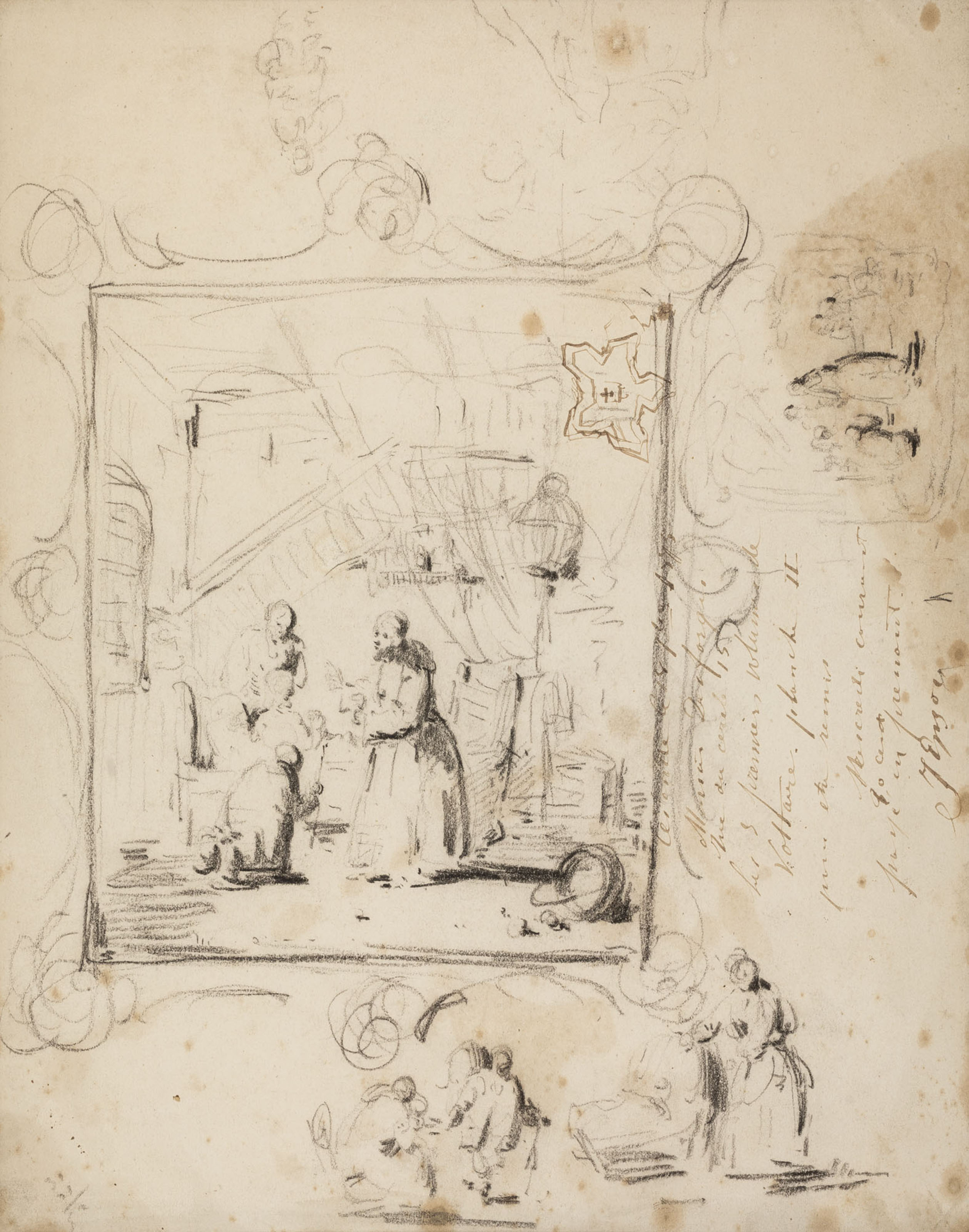 James Ensor — Разнообразные этюды ( прямая и оборотная сторона )