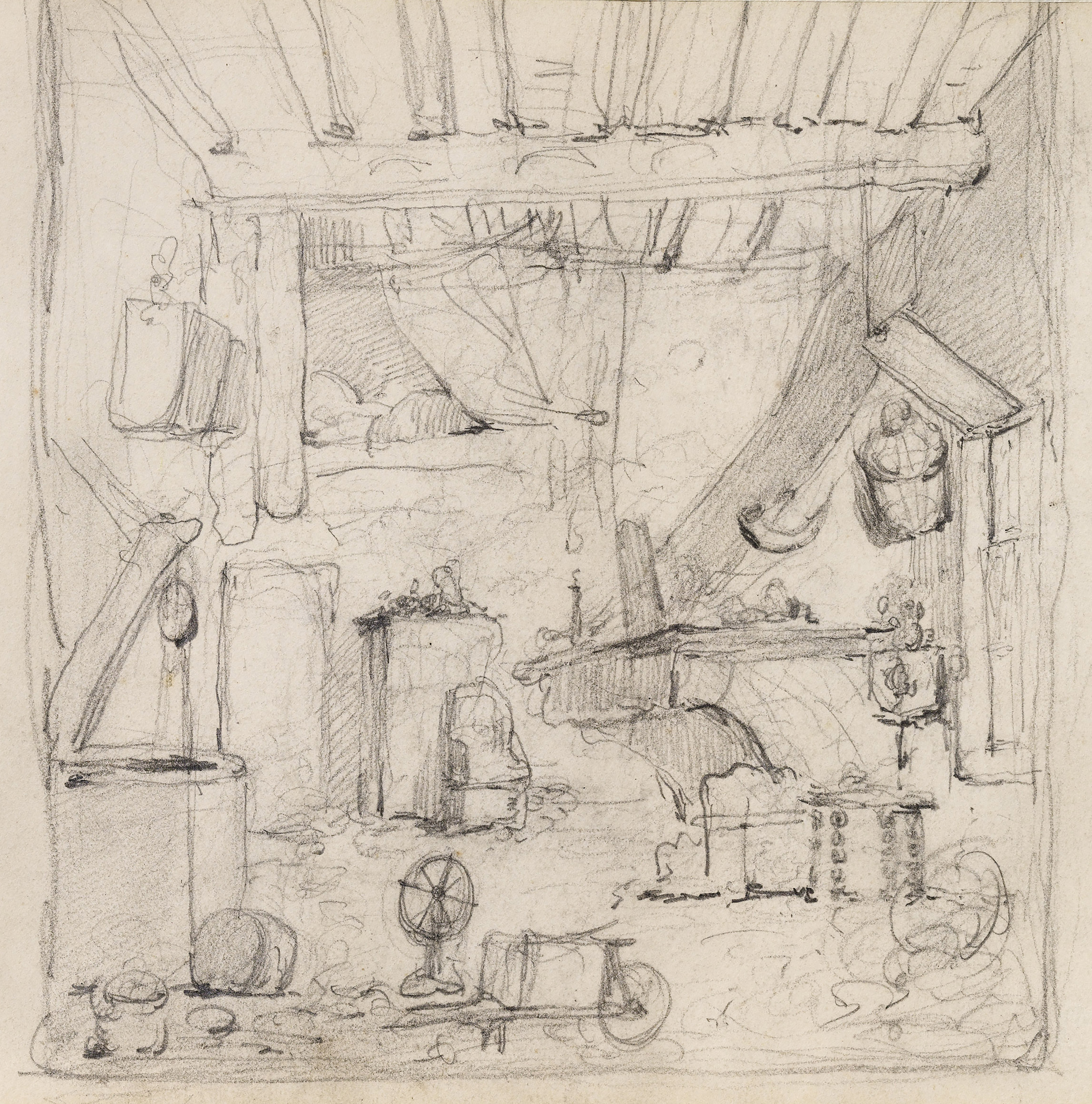 James Ensor — Улица Фландрии в Остенде (прямая ) ; Ателье ( обратная сторона ), изображение 2