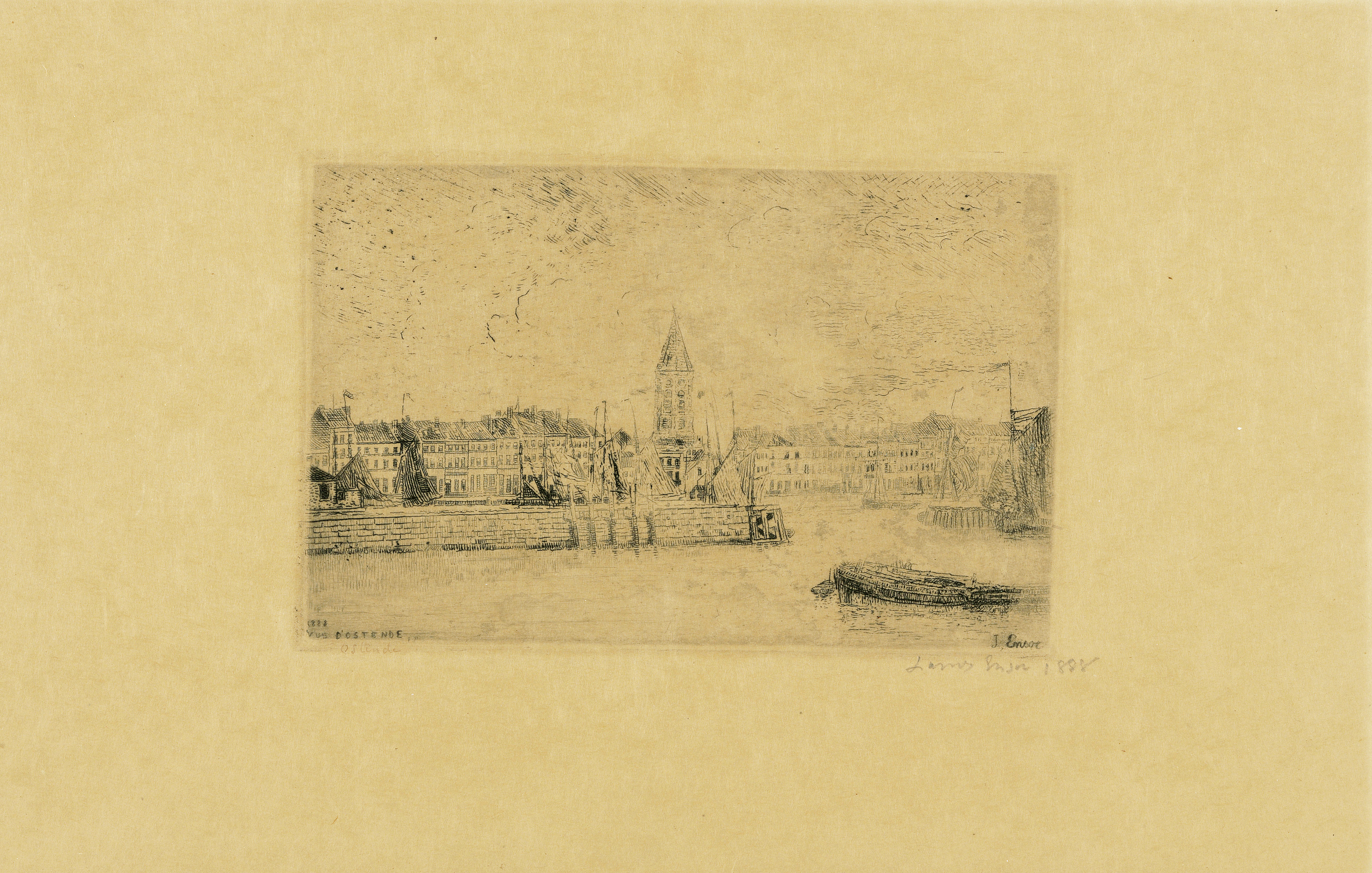 James Ensor — Улица Остенде на Востоке (вид на Остенде с восточной стороны)