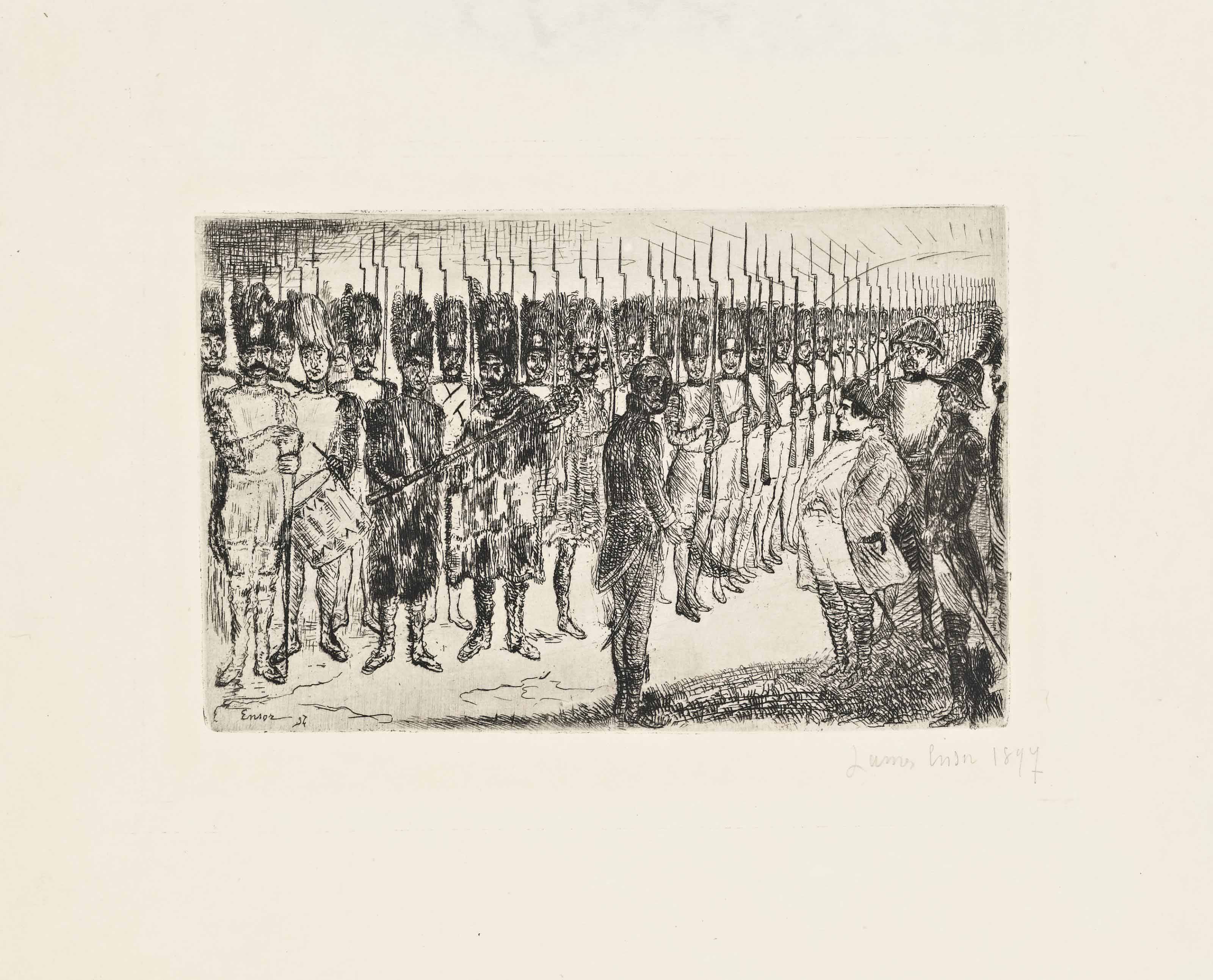 James Ensor — Прощание с Наполеоном (Крокес 110; Тавернье III/II)