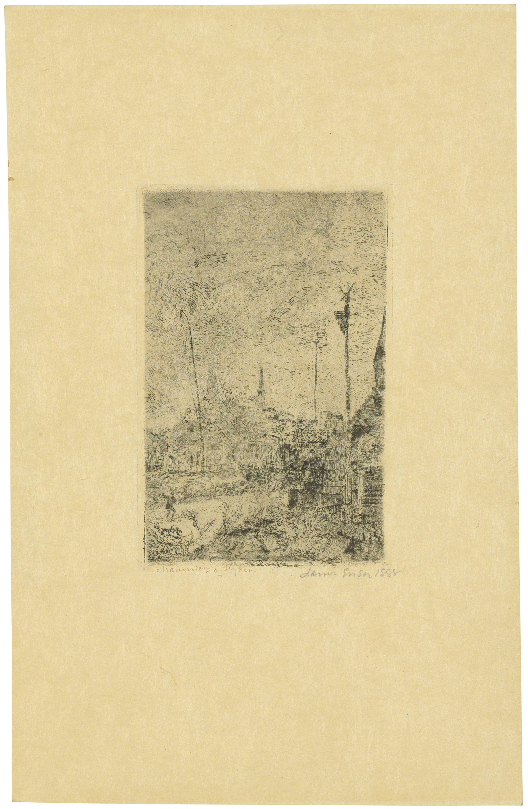 James Ensor — Шомьеры (коттеджи с соломенными крышами)