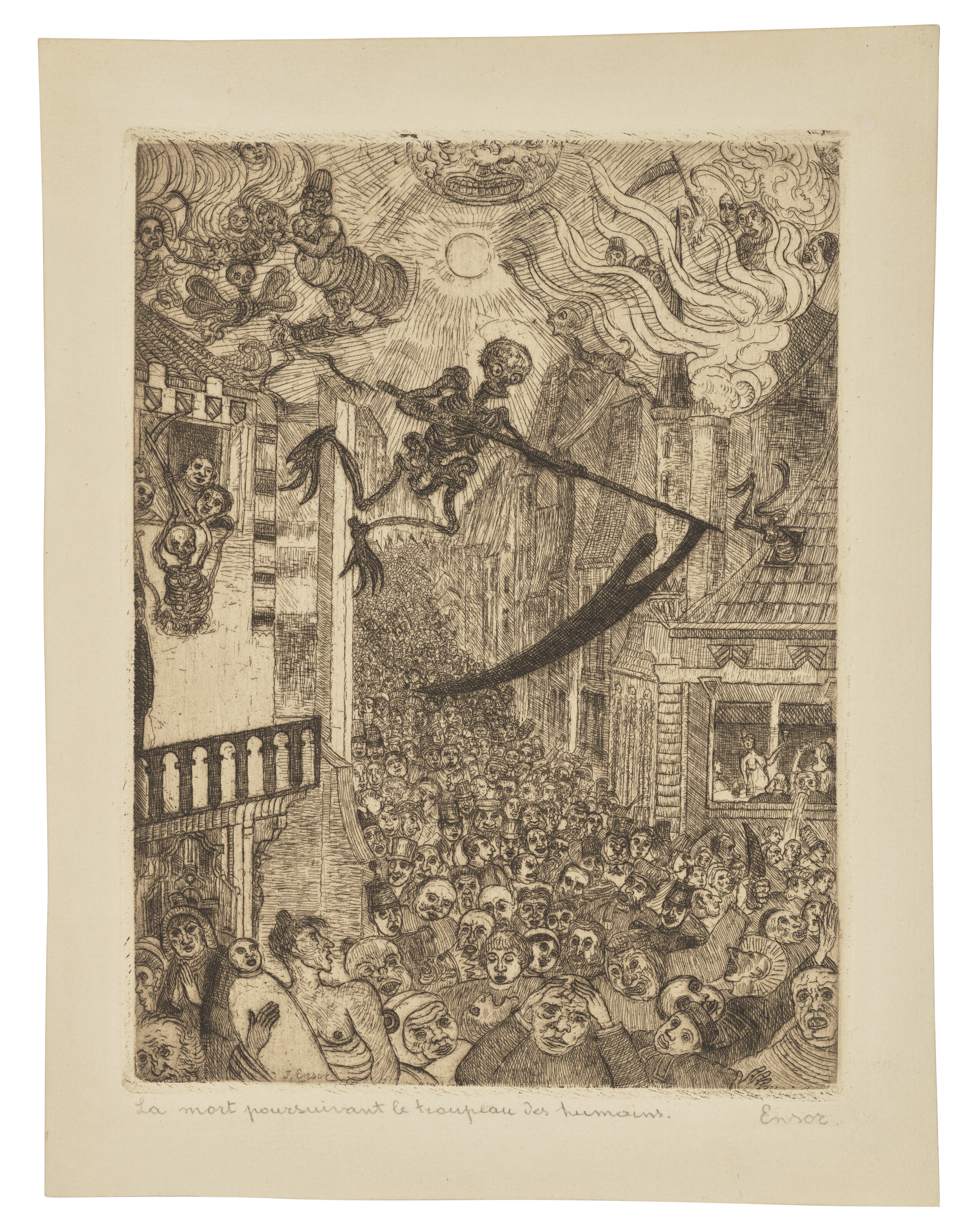James Ensor — Смерть наполняет собой группу людей