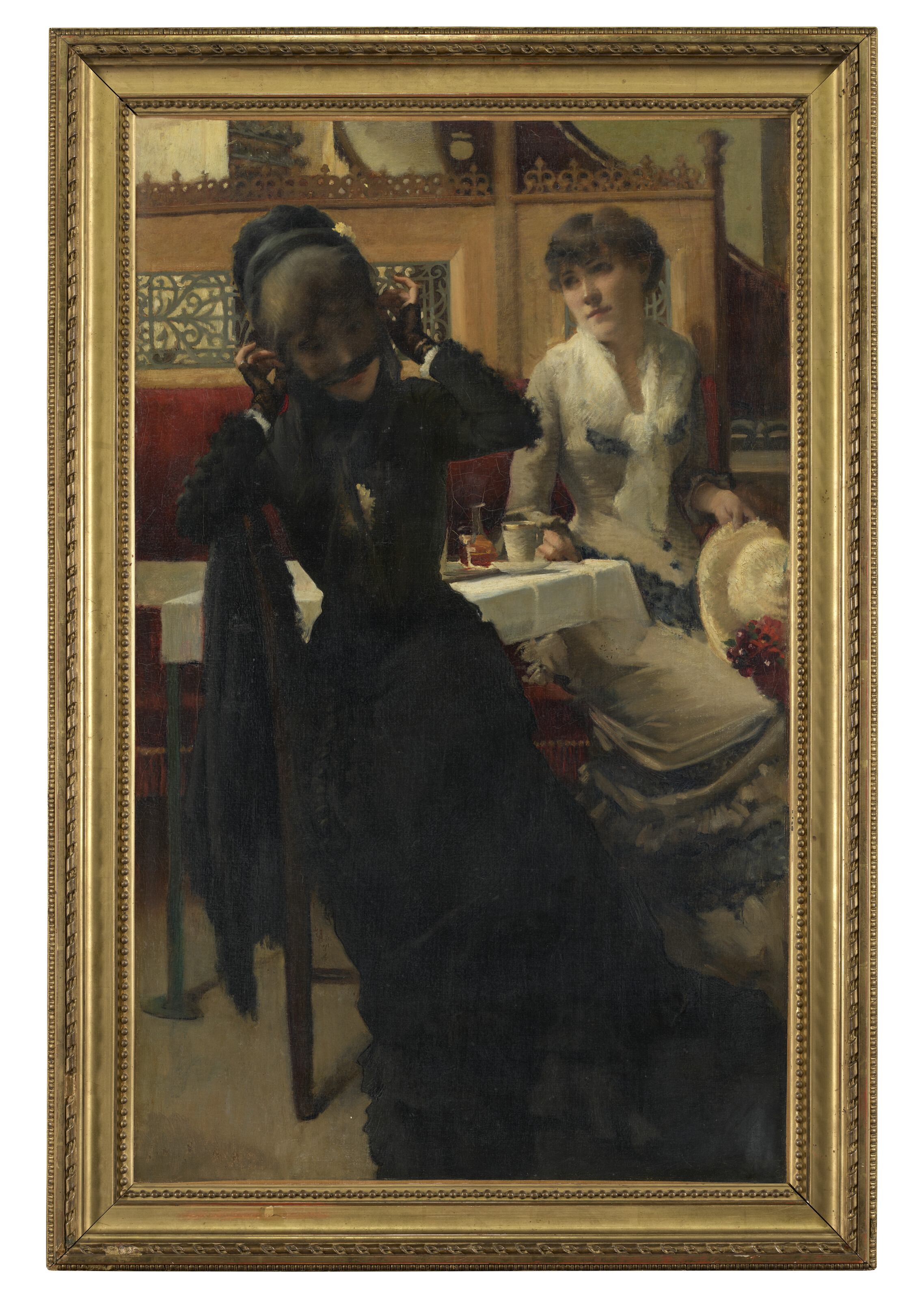 James Jacques Joseph Tissot — Двое женщин в кафе или Молодая вдова, изображение 2