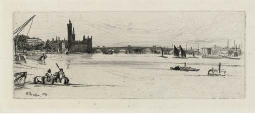 James McNeill Whistler — Старый Вестминстерский мост, с шестнадцати гравюр (Кеннеди, 39)