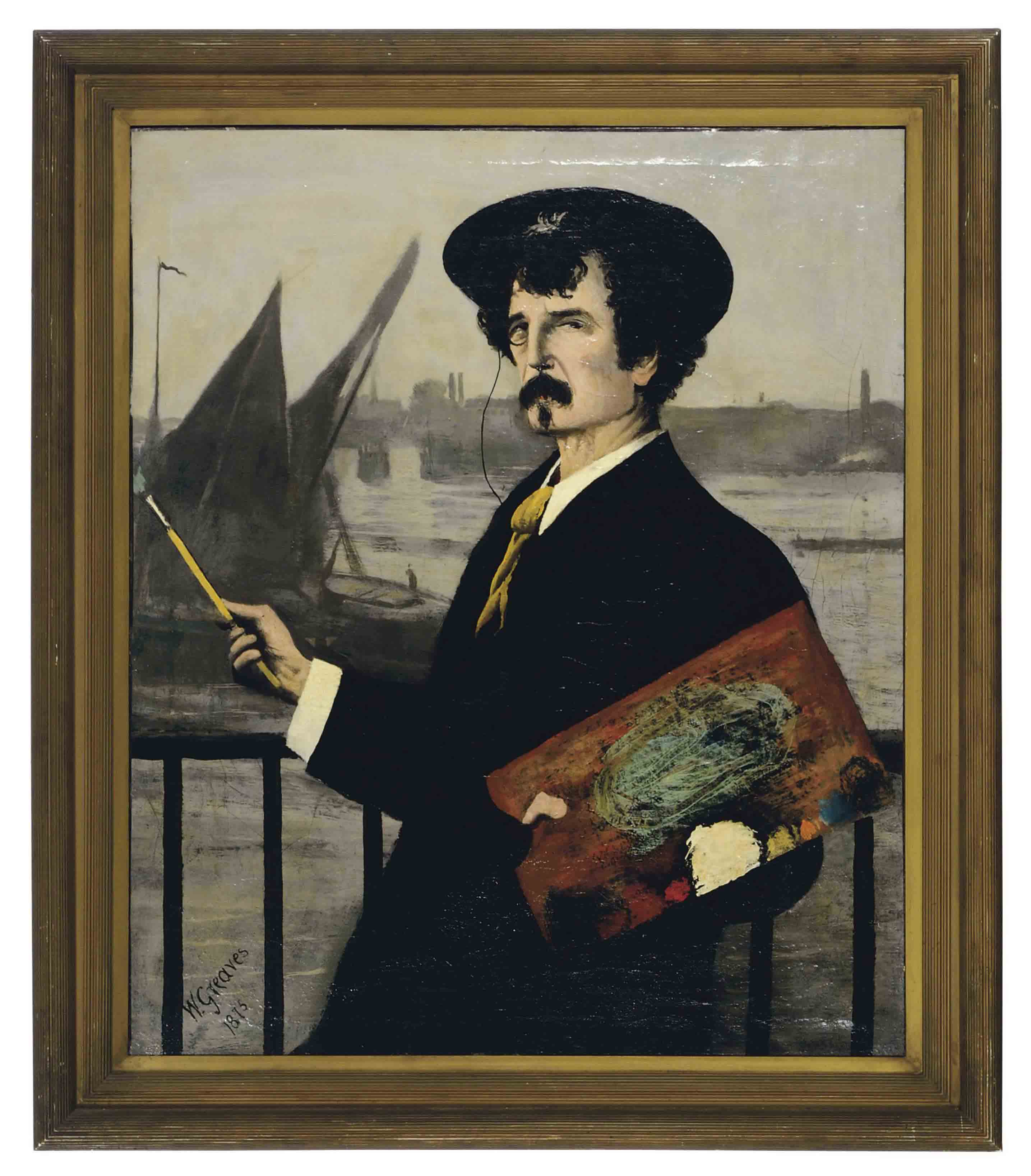 James McNeill Whistler — Портрет Джеймса Эбботта Макнилла Уистлера на фоне Темзы