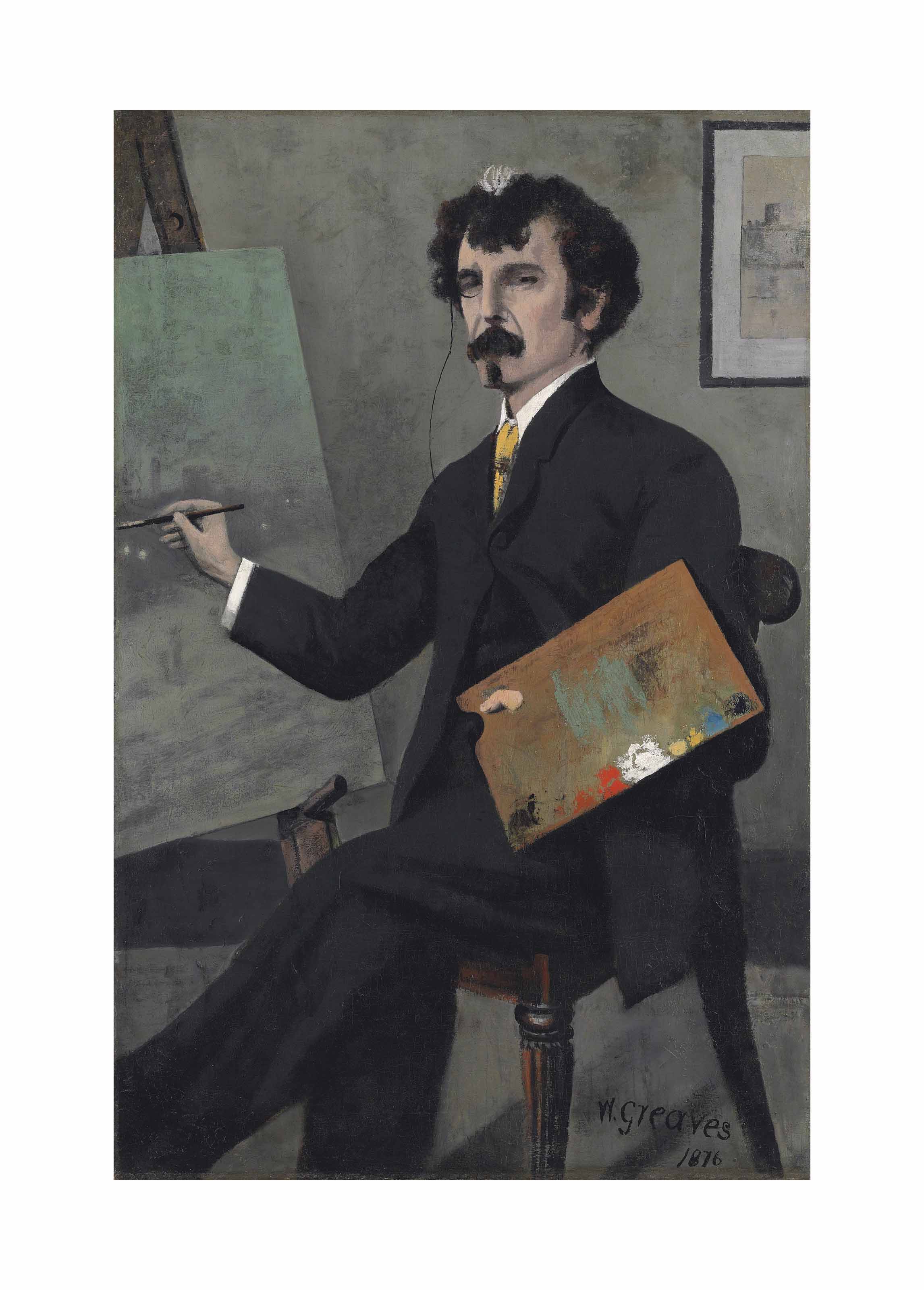 James McNeill Whistler — Портрет Джеймса Макнилла Уистлера (1834-1903), сидящего за мольбертом